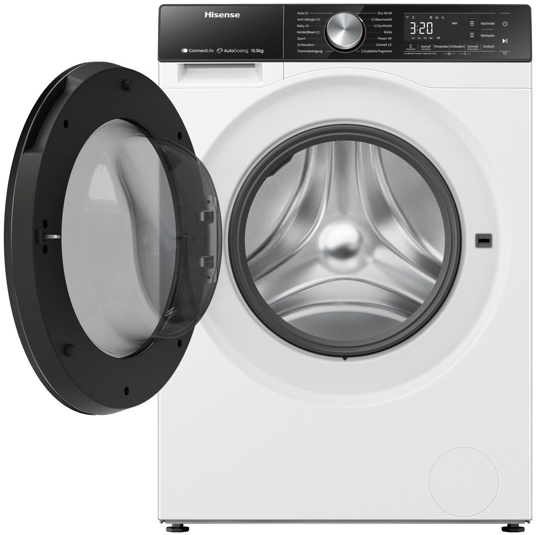 Hisense »WF5S1045BW« 10,5 kg 1400 U/min AutoDosing