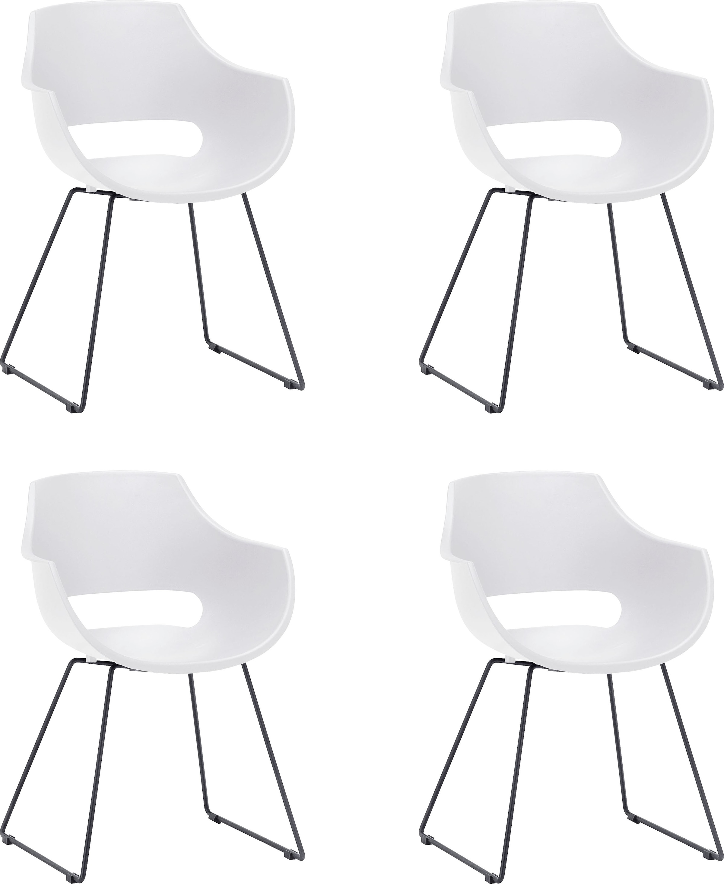 MCA furniture Schalenstuhl "Rockville" (Set) 4 Stk. 4er-Set, Kufe, Kunststo günstig online kaufen