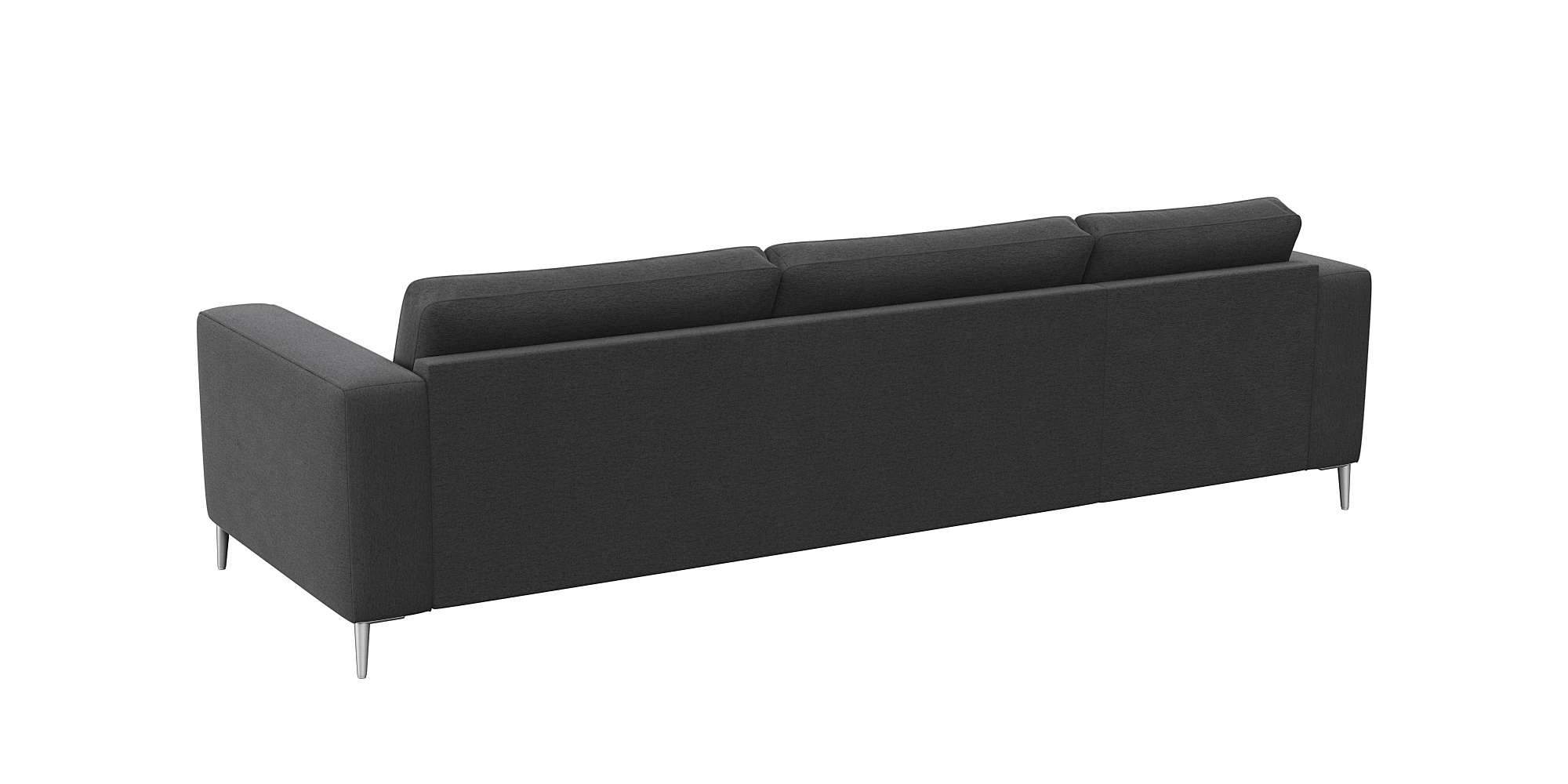 FLEXLUX Ecksofa »Fiore, super Sitzkomfort durch Kaltschaum im Sitz, L-Form«, breite Armlehnen, Kaltschaum, Füße Alu