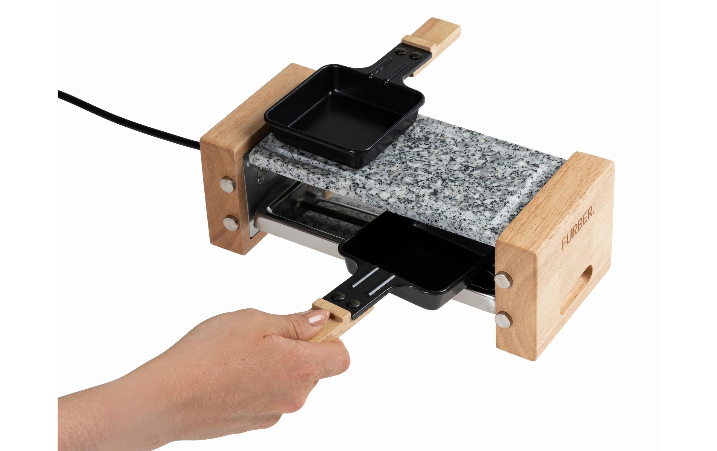 FURBER Raclette »Raclette-Grill 2P Holz/Stein« 350 W