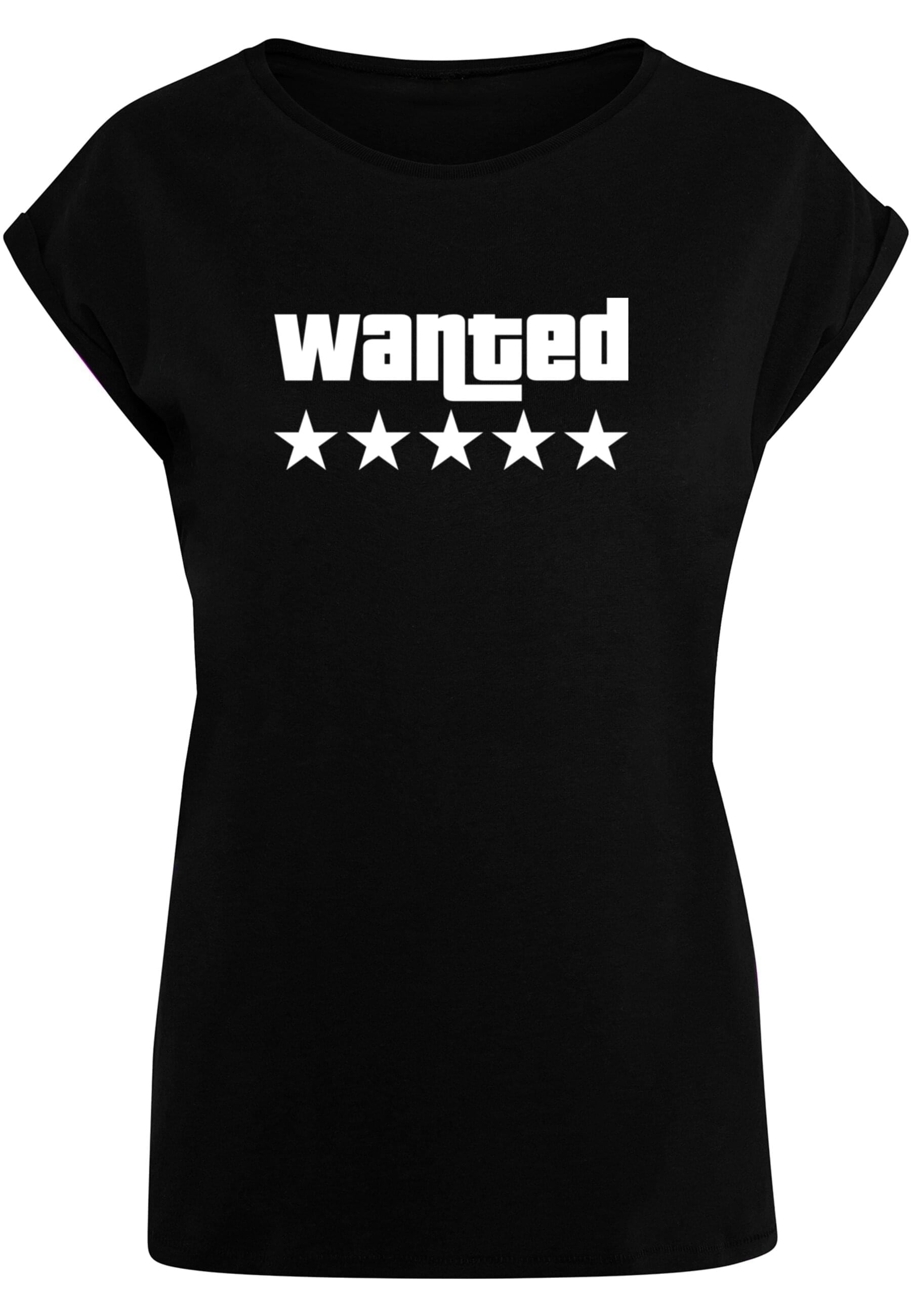 Merchcode T-Shirt "Merchcode Damen Laides Wanted Extended Shoulder Tee" günstig online kaufen