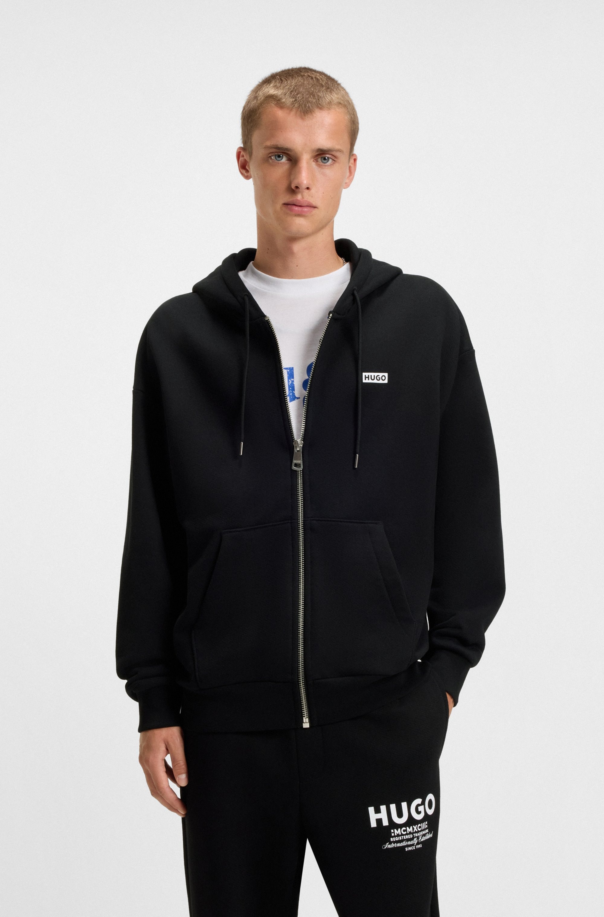 HUGO Blue Kapuzensweatjacke "Nardimez", mit Kapuze günstig online kaufen