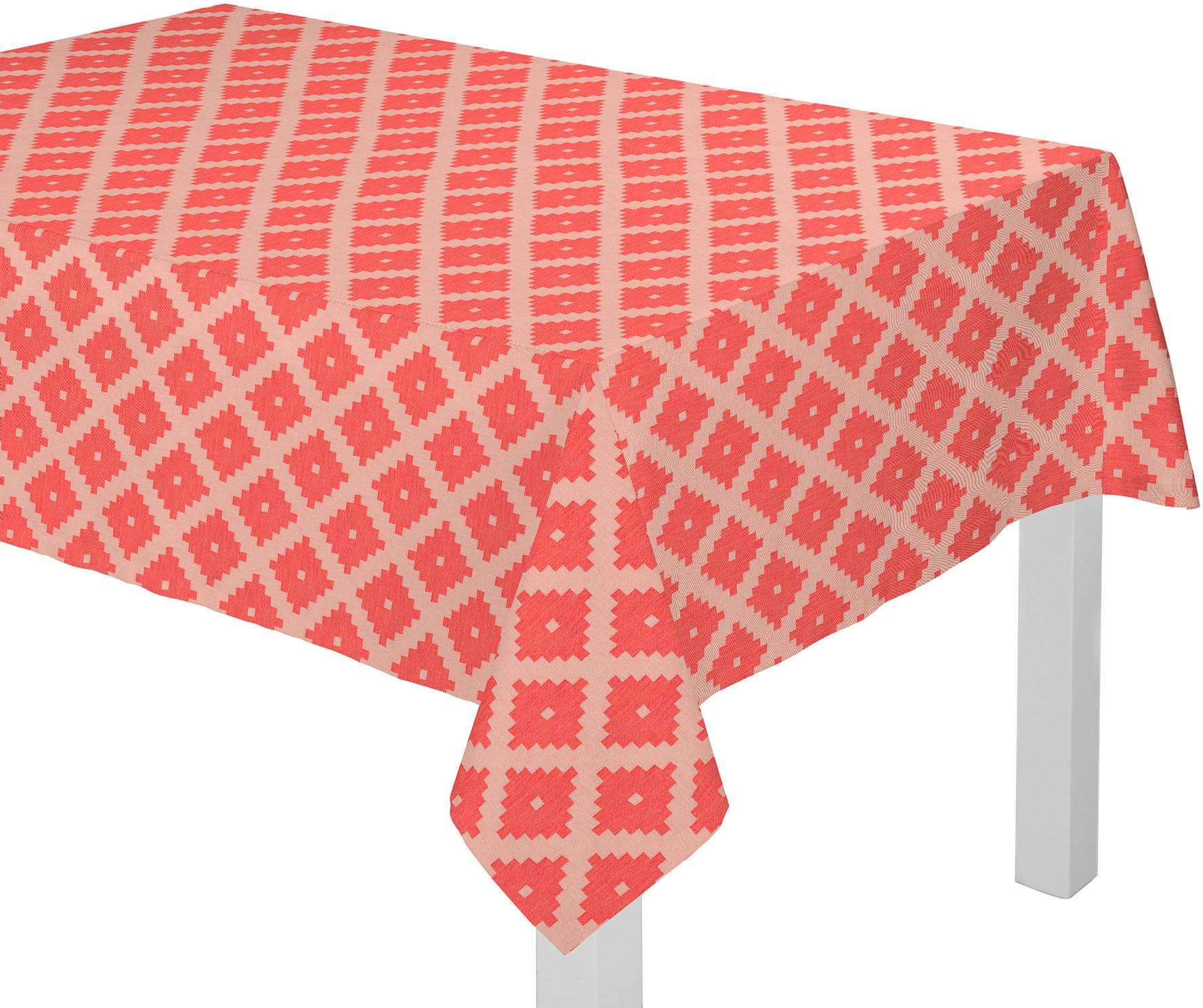 Tischdecke ADAM, B:120cm L:120cm, rot, Bio-Baumwolle, Tischdecken, "Maroccan Shiraz Light", aus 100% Bio-Baumwolle