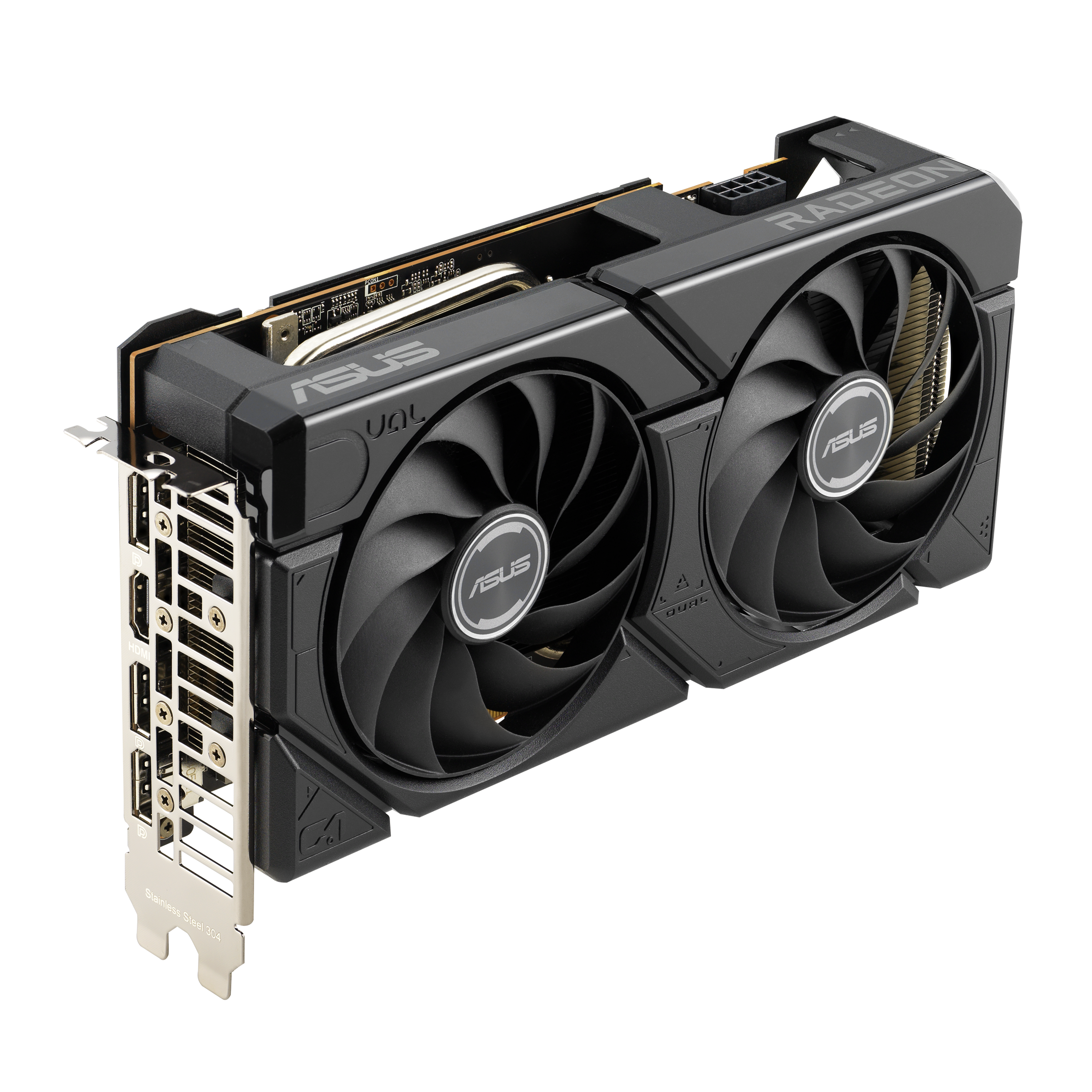 Asus Grafikkarte »Dual Radeon RX 7600 EVO OC Edition 8GB GDDR6«, 8 GB, GDDR6, Das 2.5-Slot-Design