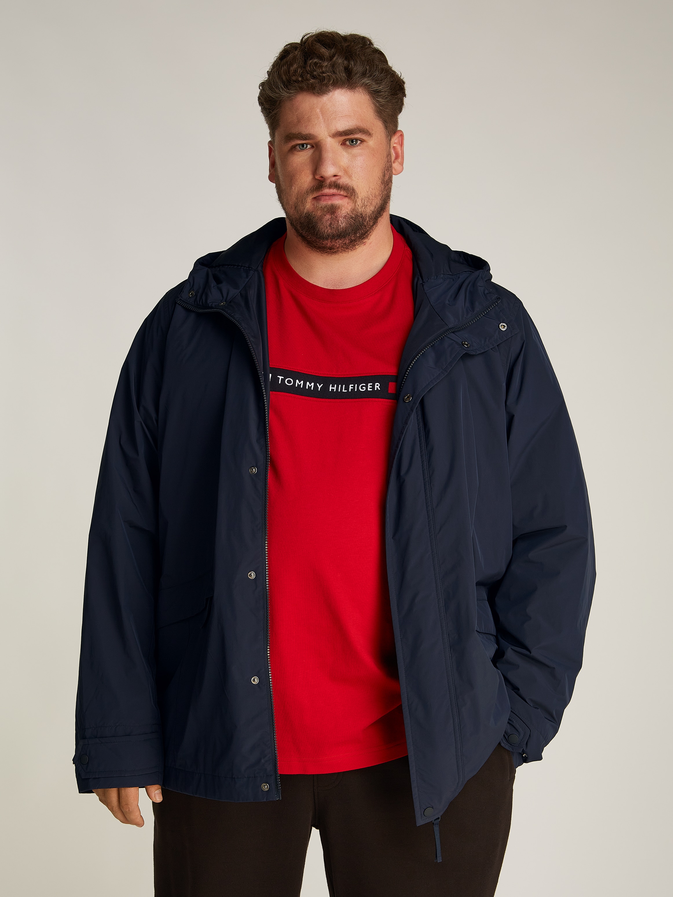 Tommy Hilfiger Big & Tall Allwetterjacke "BT-LW PACKABLE HOODED JKT-B", mit günstig online kaufen