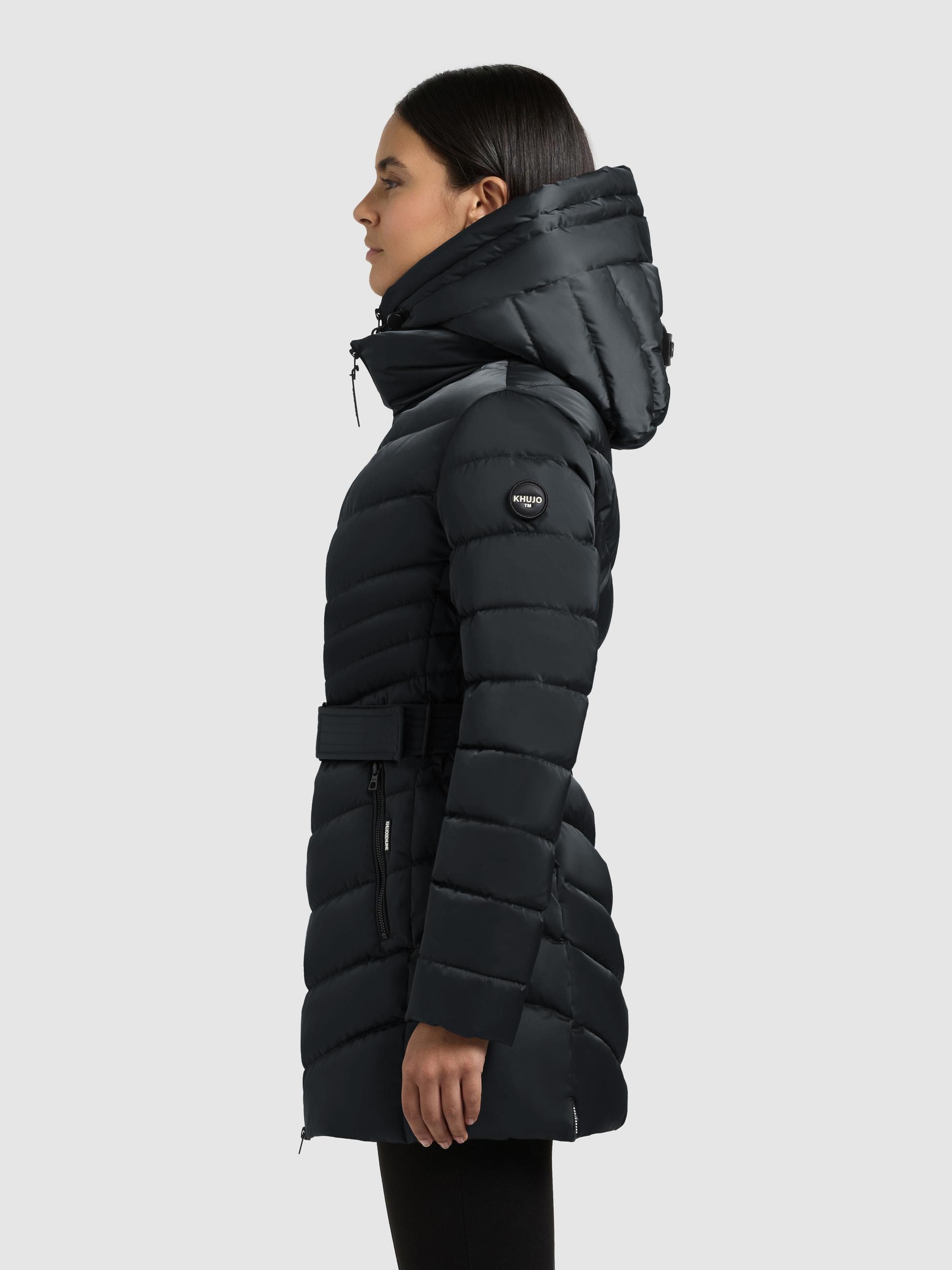 khujo Kurzmantel »Kina« Gesteppter Damen Mantel mit abnehmbarem Taillengürtel