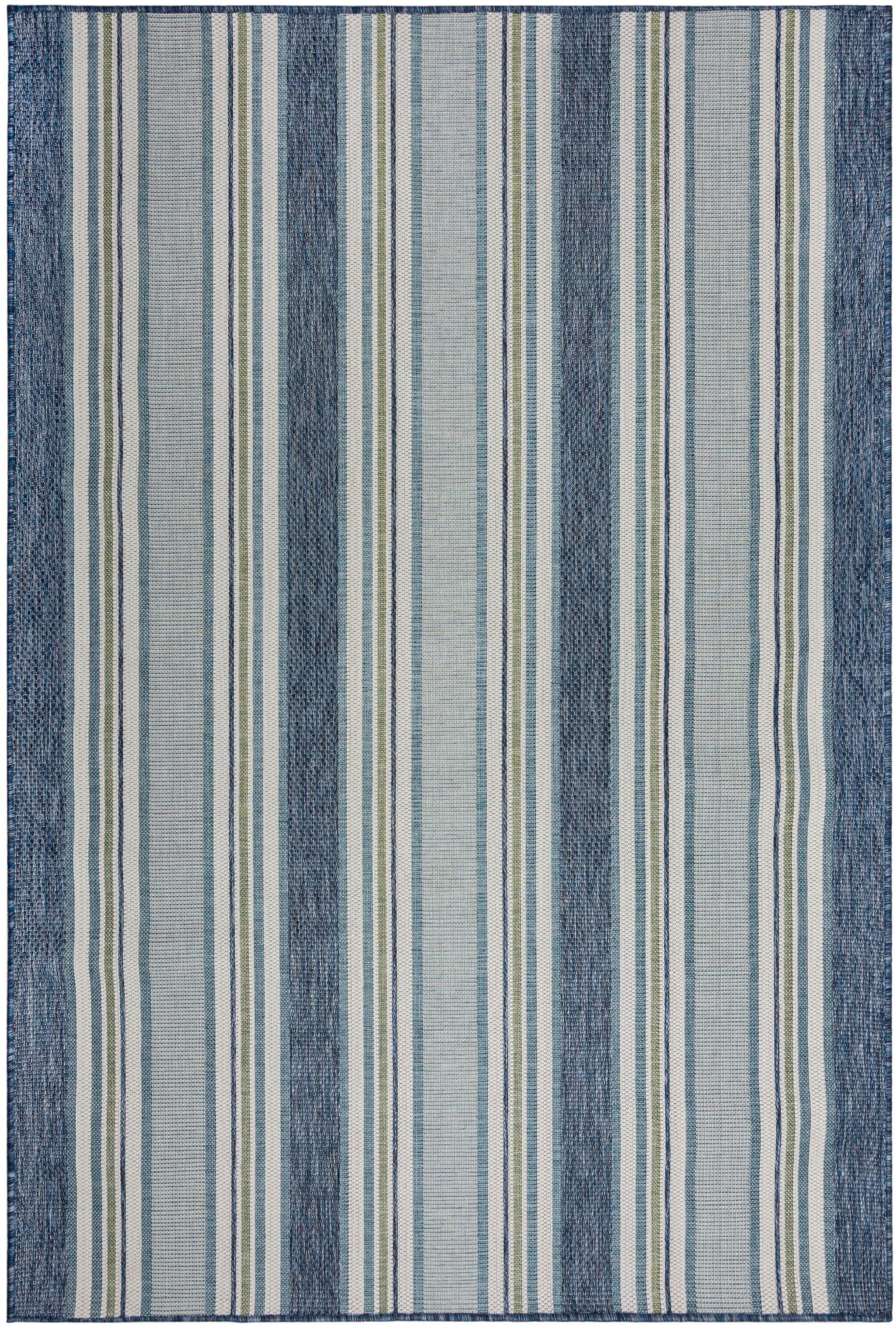 FLAIR RUGS Teppich »Roma Stripe«, rechteckig, 4 mm Höhe, Roma Stripe Indoor Outdoor-Teppichläufer