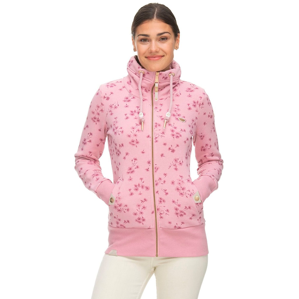 Ragwear Sweatjacke »RYLIE BLUETE ZIP« mit Allover Blümchendruck Ragwear Sweatjacke »RYLIE BLUETE ZIP« mit Allover Blümchendruck