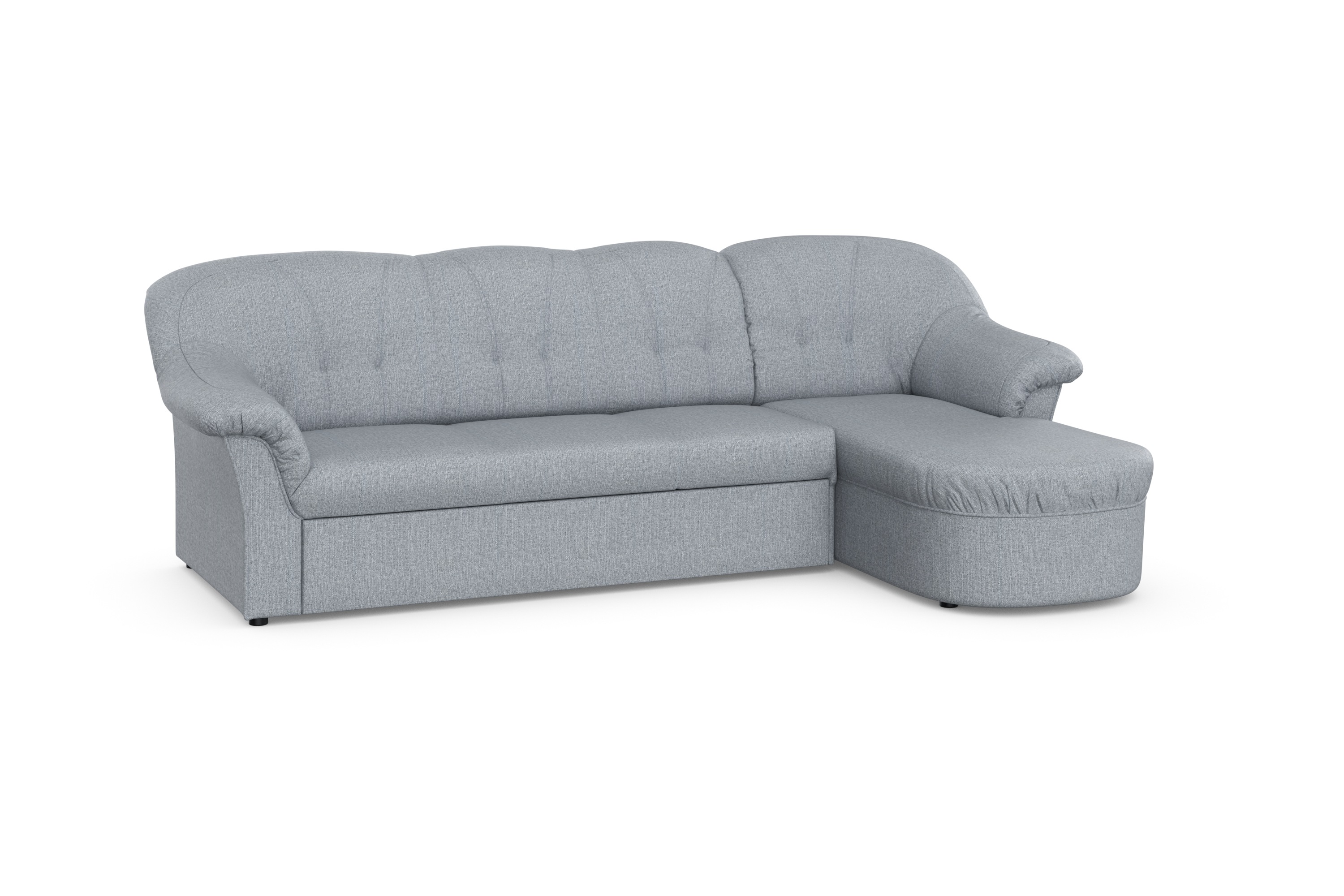 Thumbnail - DOMO collection Ecksofa "Pegnitz, elegante Rückensteppung, kompakte Stellmaße 238/141cm, L-Form", wahlweise mit Bettfunk...