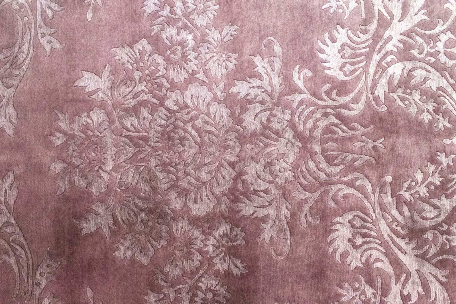 morgenland Wollteppich »Designer Teppich handgeknüpft rosa«, rechteckig, handgeknüpft