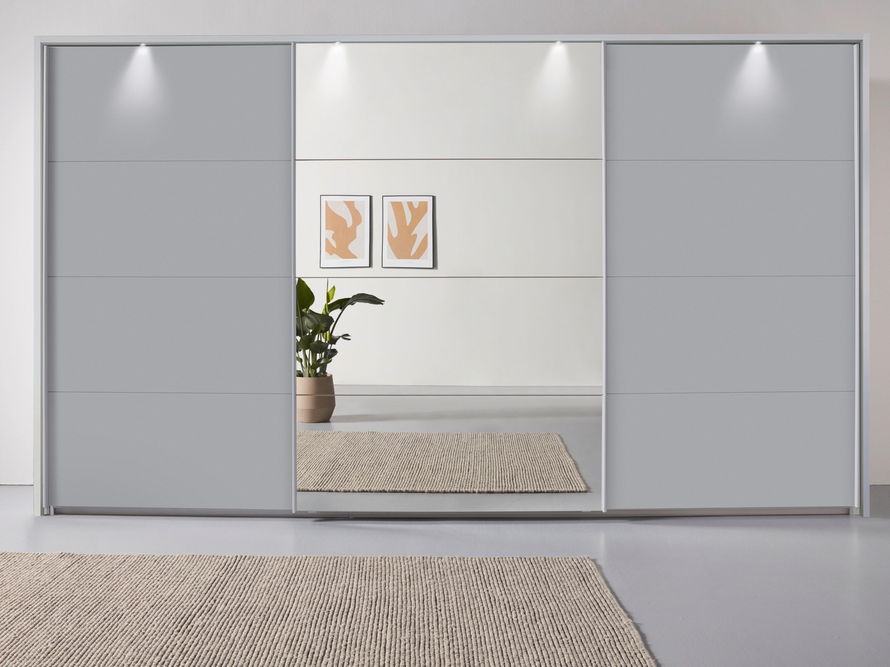 OTTO home "Mehrzweckschrank Aktenschrank Möbel Mietswohnung Schlafzimmer OTELI" Breiten 211/278/323/368 cm Höhen 214/233 cm, inkl. Passepartout optional mit Beleuchtung MADE IN GERMANY