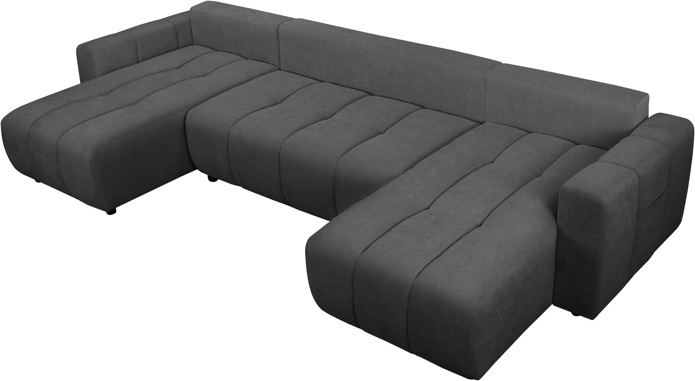 OTTO home Wohnlandschaft »YLVAA U-Form, 311 cm - Schlafsofa« Schlaffunktion (132/269), Boxspring, Bettkasten, Feinstruktur-Bezug