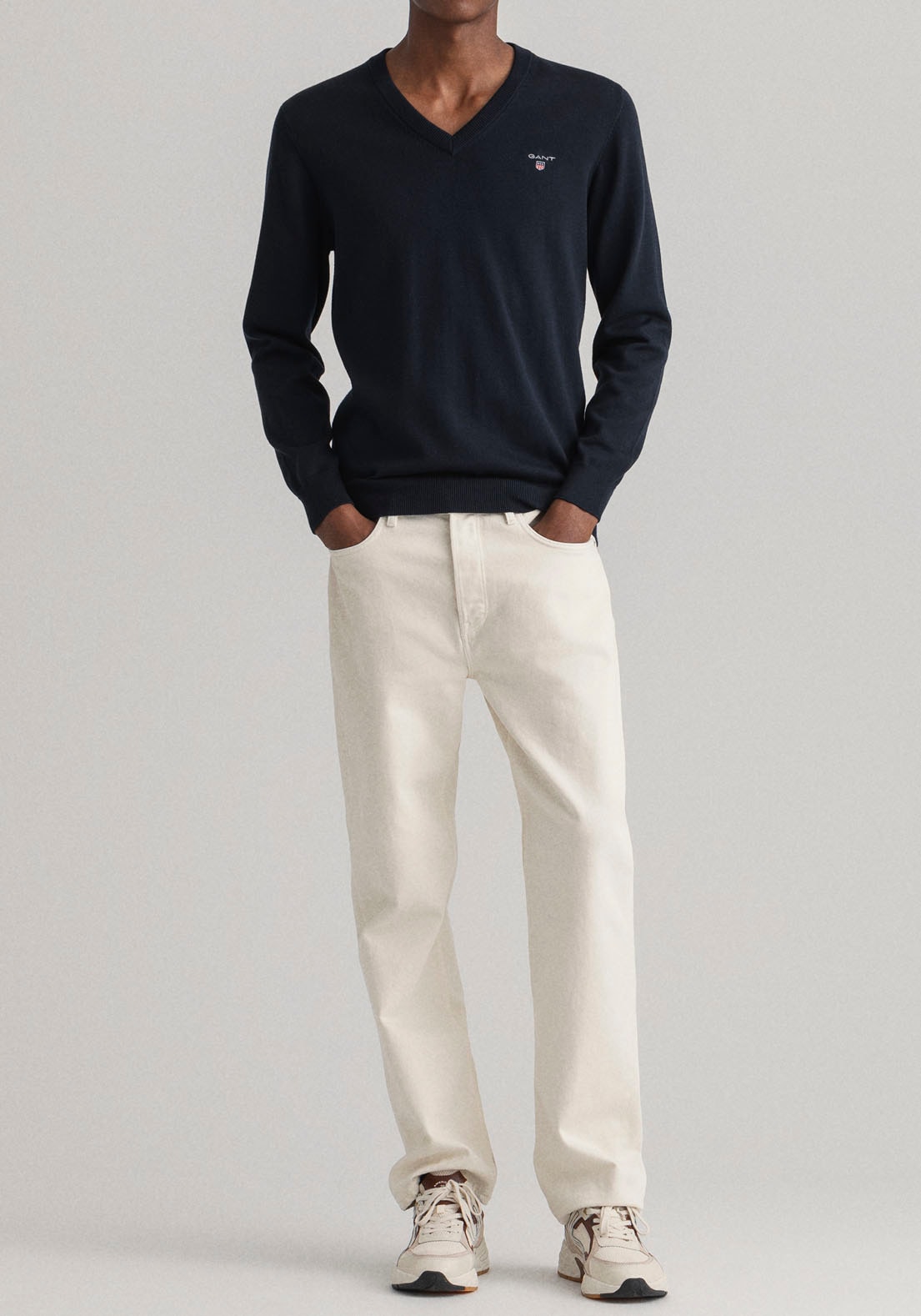 Gant V-Ausschnitt-Pullover | BAUR - V-NECK »CLASSIC NEW« ▷ kaufen COTTON
