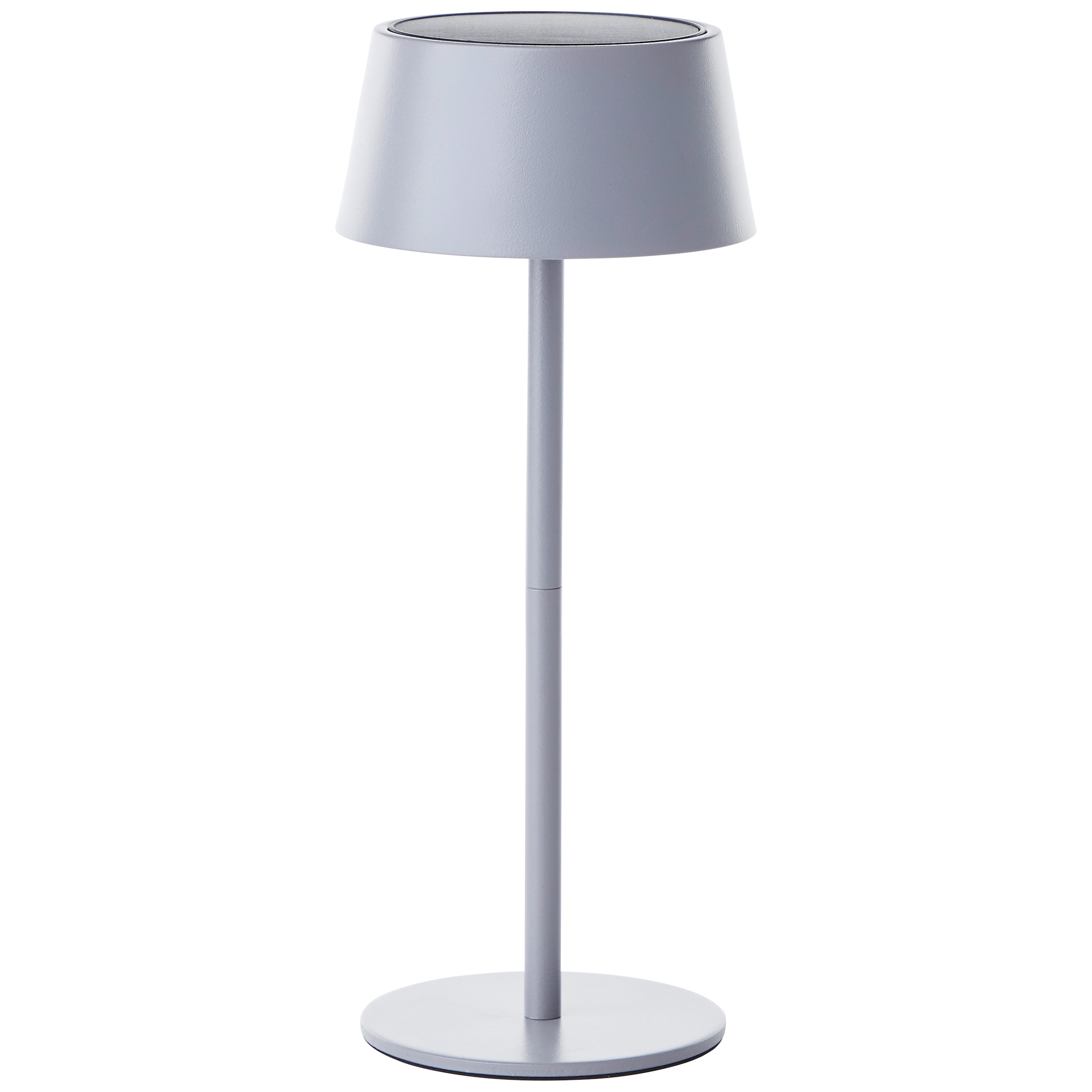 Brilliant LED Außen-Tischleuchte "Picco" 1 Stk. Warmweiß LED Außentischlampe Leuchte mit Solar in grau matt per USB ladbar