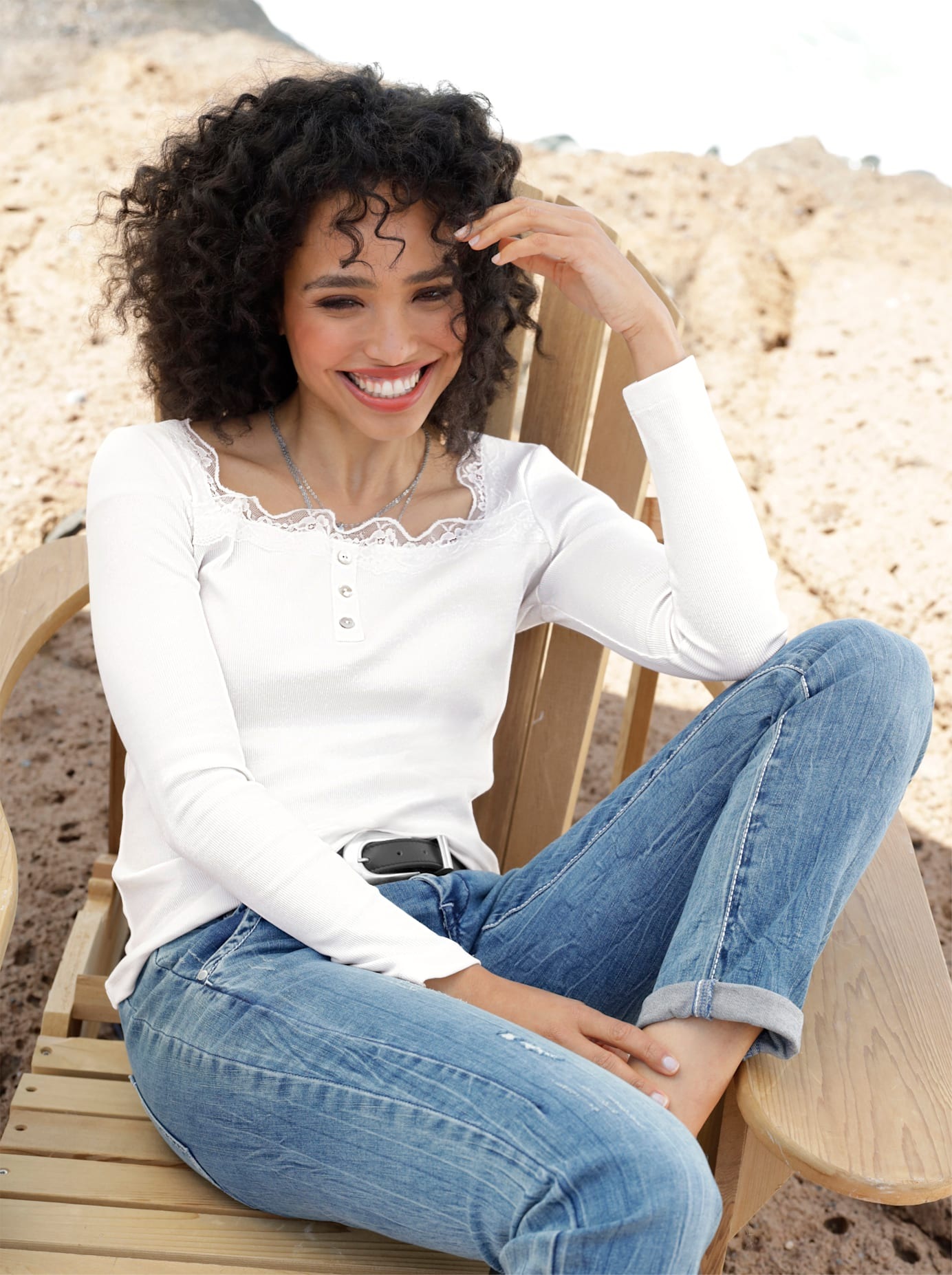 heine Langarmshirt "Shirt", 1 Stk. günstig online kaufen