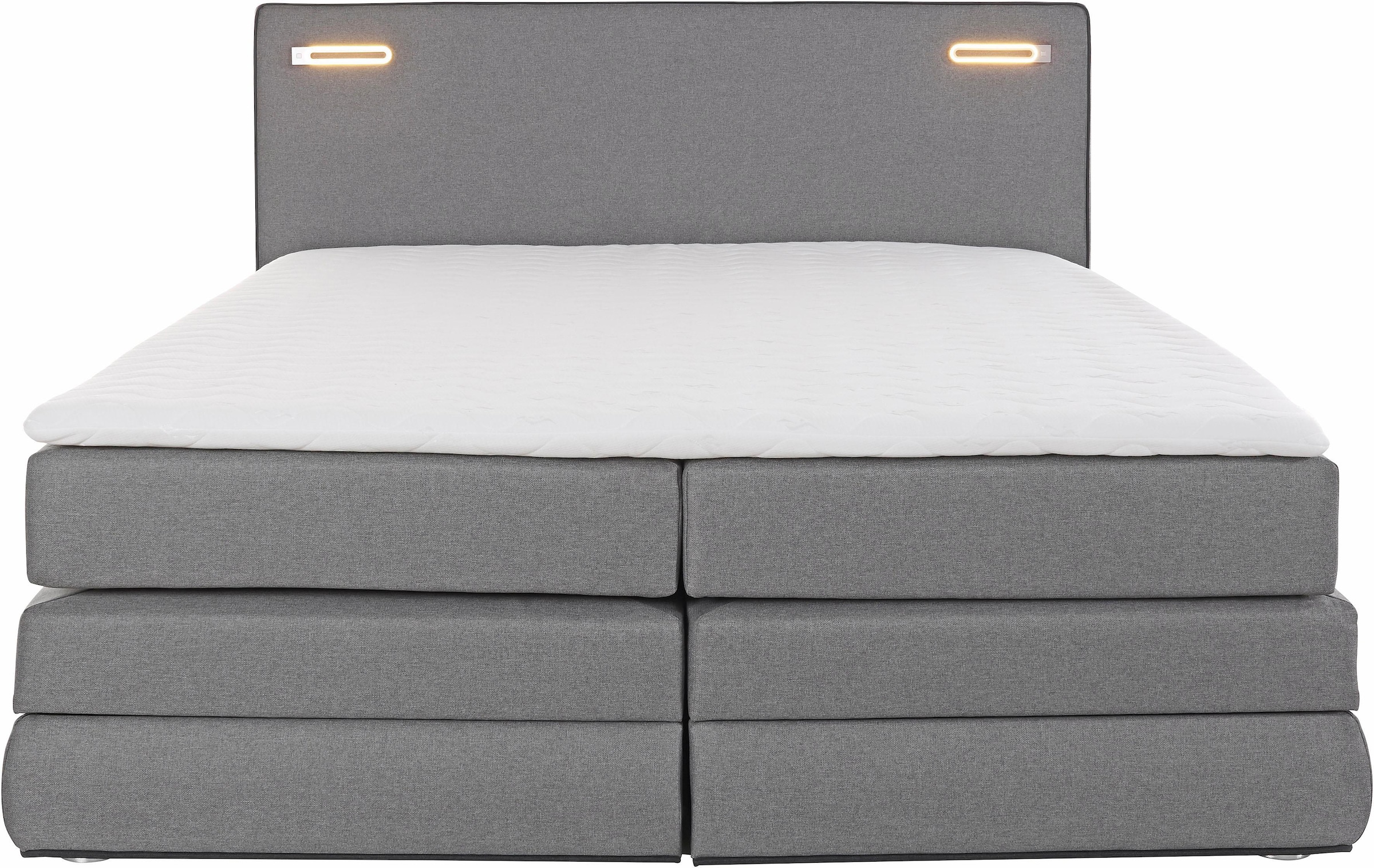 COLLECTION AB Boxspringbett »Ninoni«, inkl. Bettkasten, Topper und wahlweise mit LED-Beleuchtung, Liegefläche 180 x 200 cm