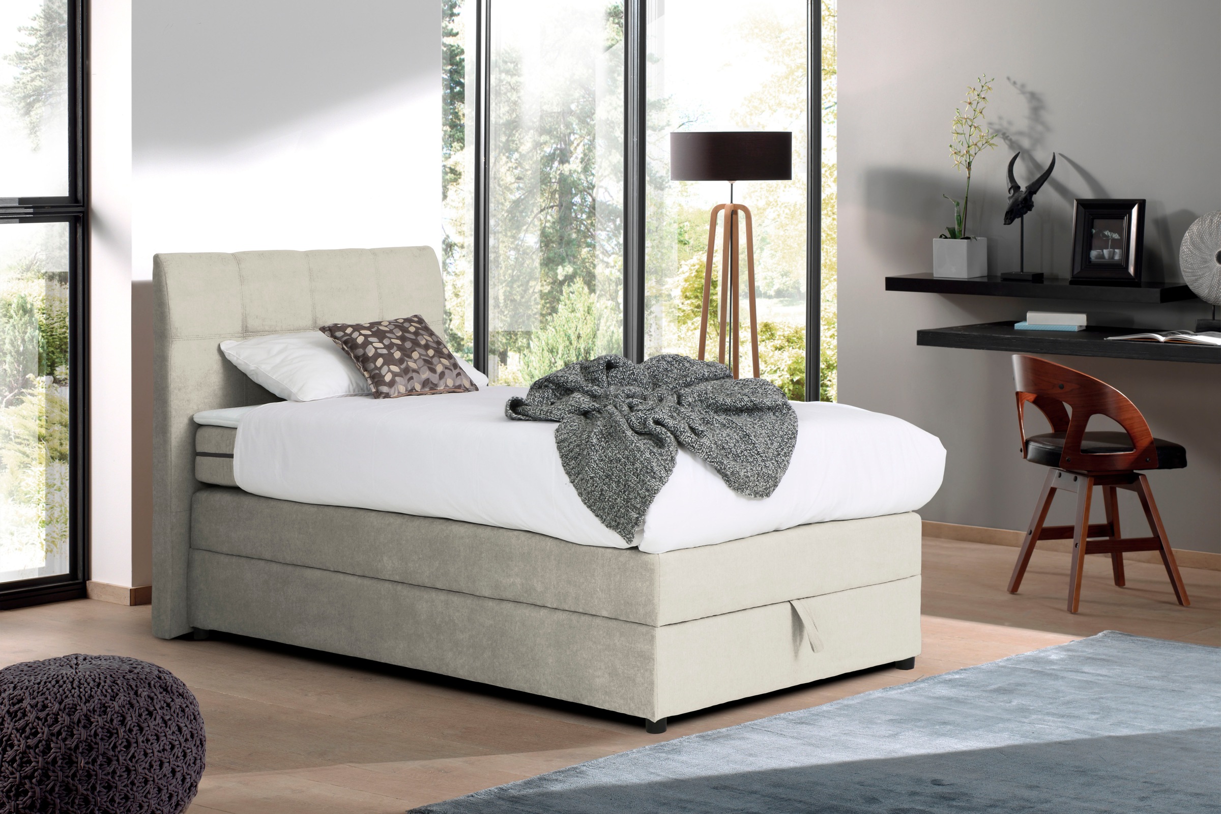 Home affaire Boxspringbett "Finja" besonders komfortable Liegehöhe, mit pra günstig online kaufen