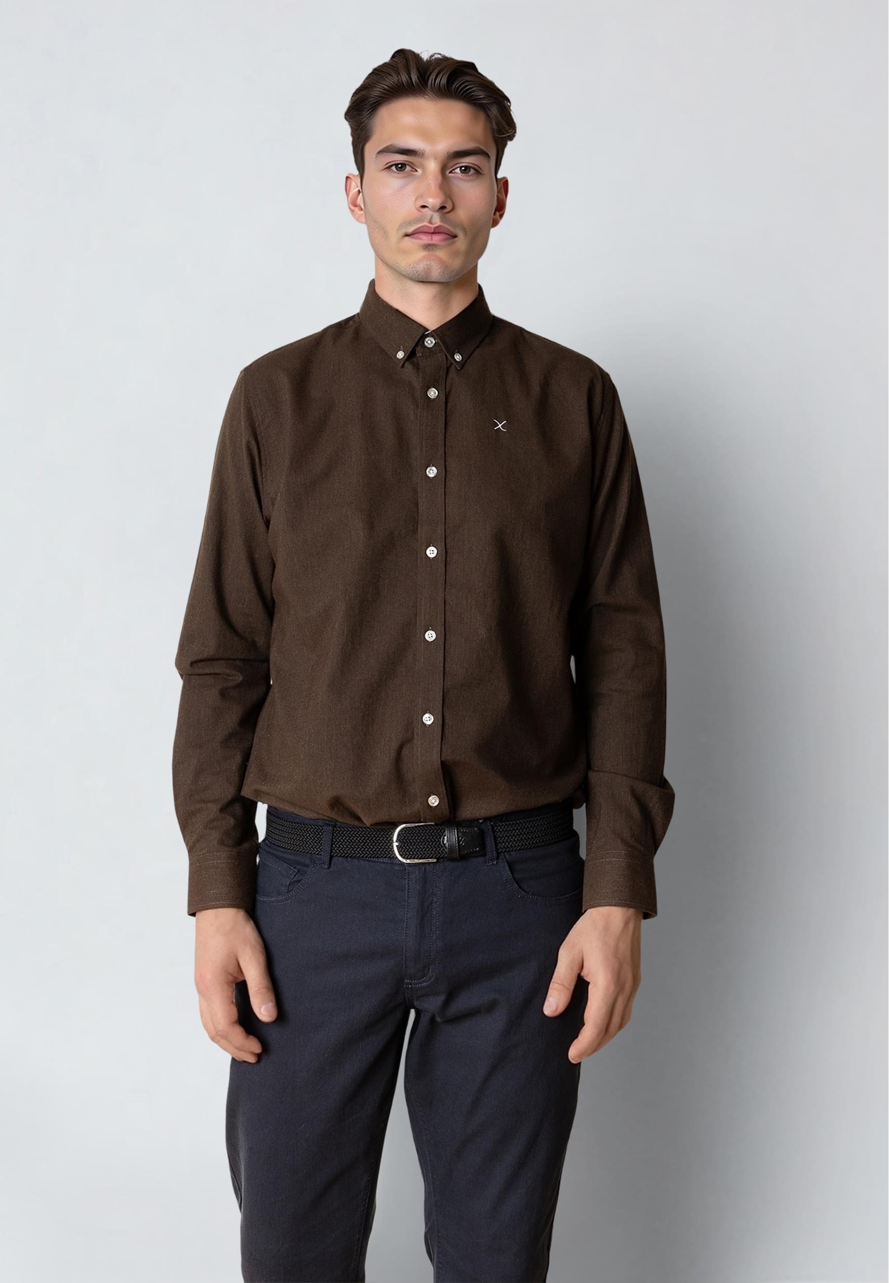 Clean Cut Copenhagen Langarmhemd »Clean Cut Copenhagen Oxford Stretch Plain L/S«, (1 tlg.)