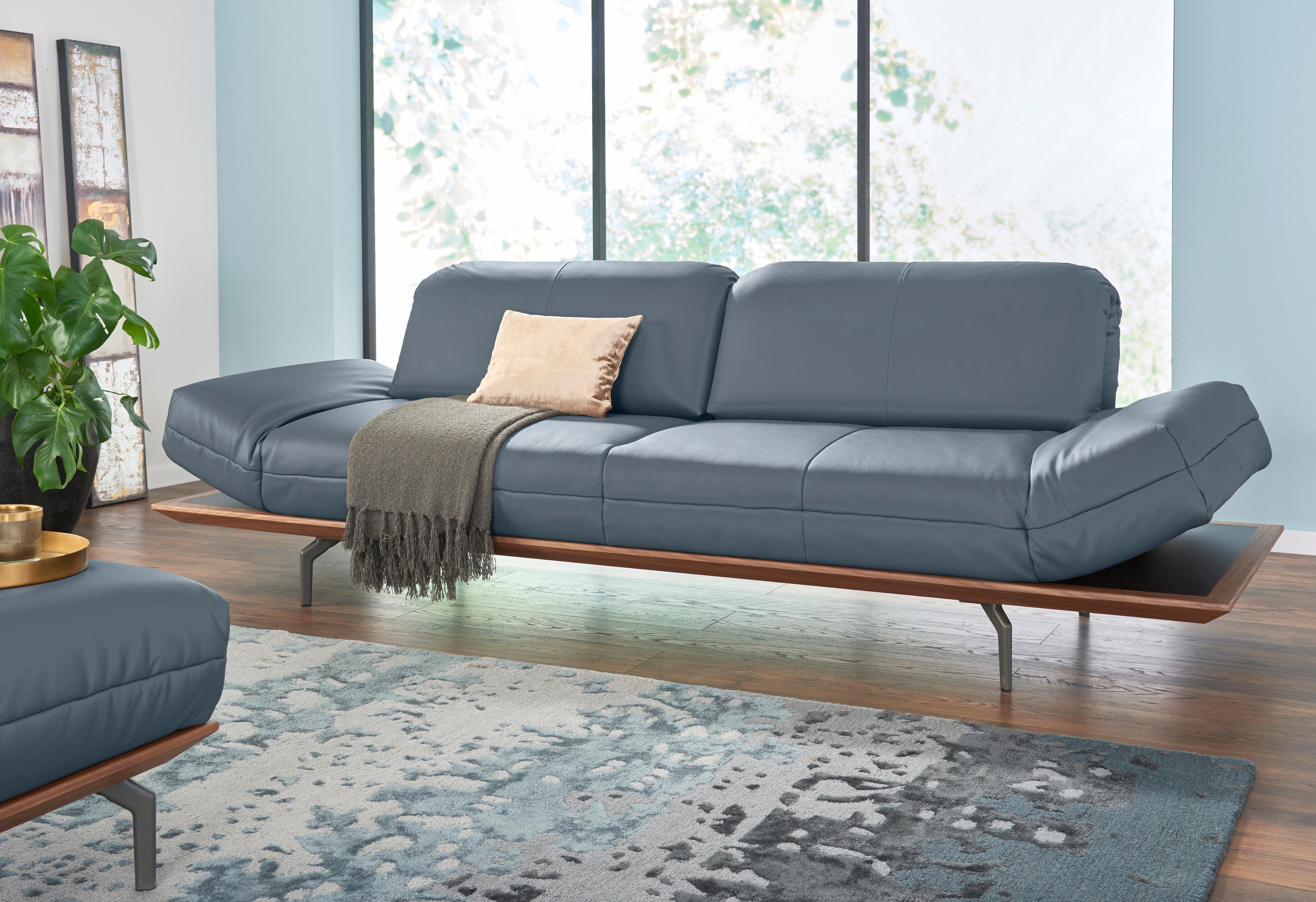 Creation BY ROLF BENZ 3-Sitzer "CR.420, Designsofa, Loungesofa" in 2 Qualitäten, Holzrahmen in Eiche Natur oder Nußbaum, Breite 232 cm