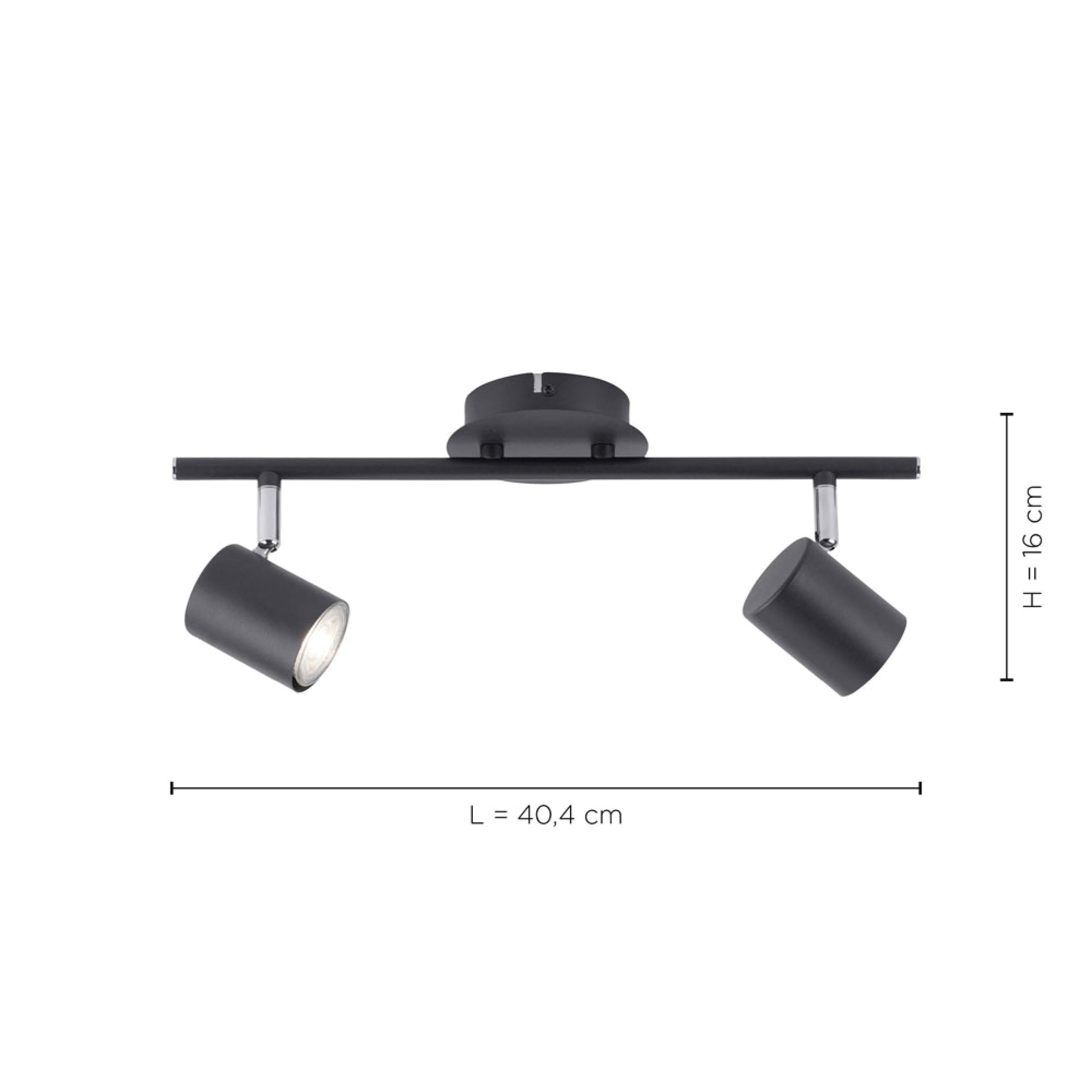 JUST LIGHT LED Deckenleuchte »TARIK«, 2 flammig-flammig, LED