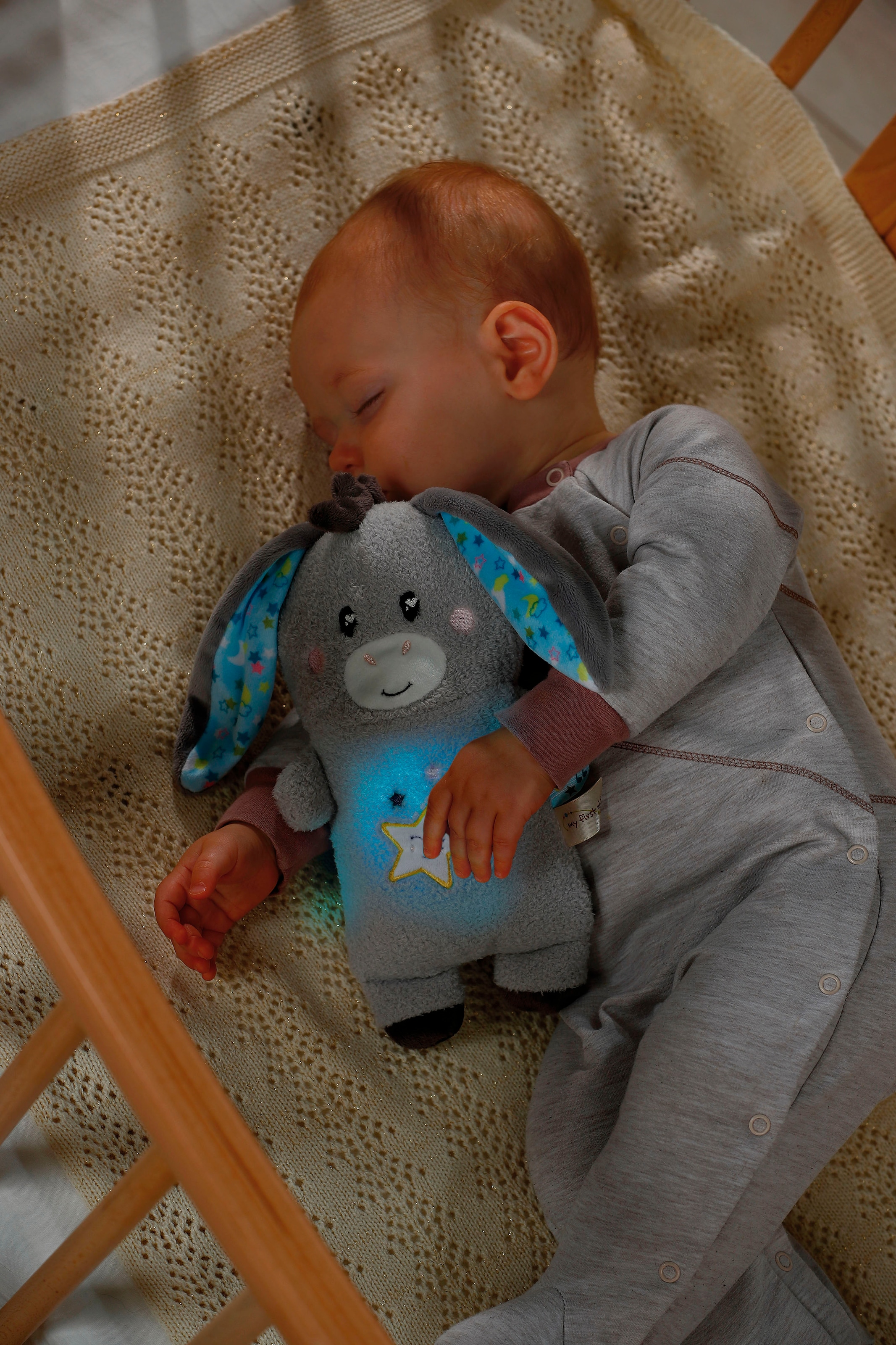 Nici Kuscheltier »My First NICI, Esel Littledoo 25 cm«, Baby Einschlafhilfe; mit Licht und Sound