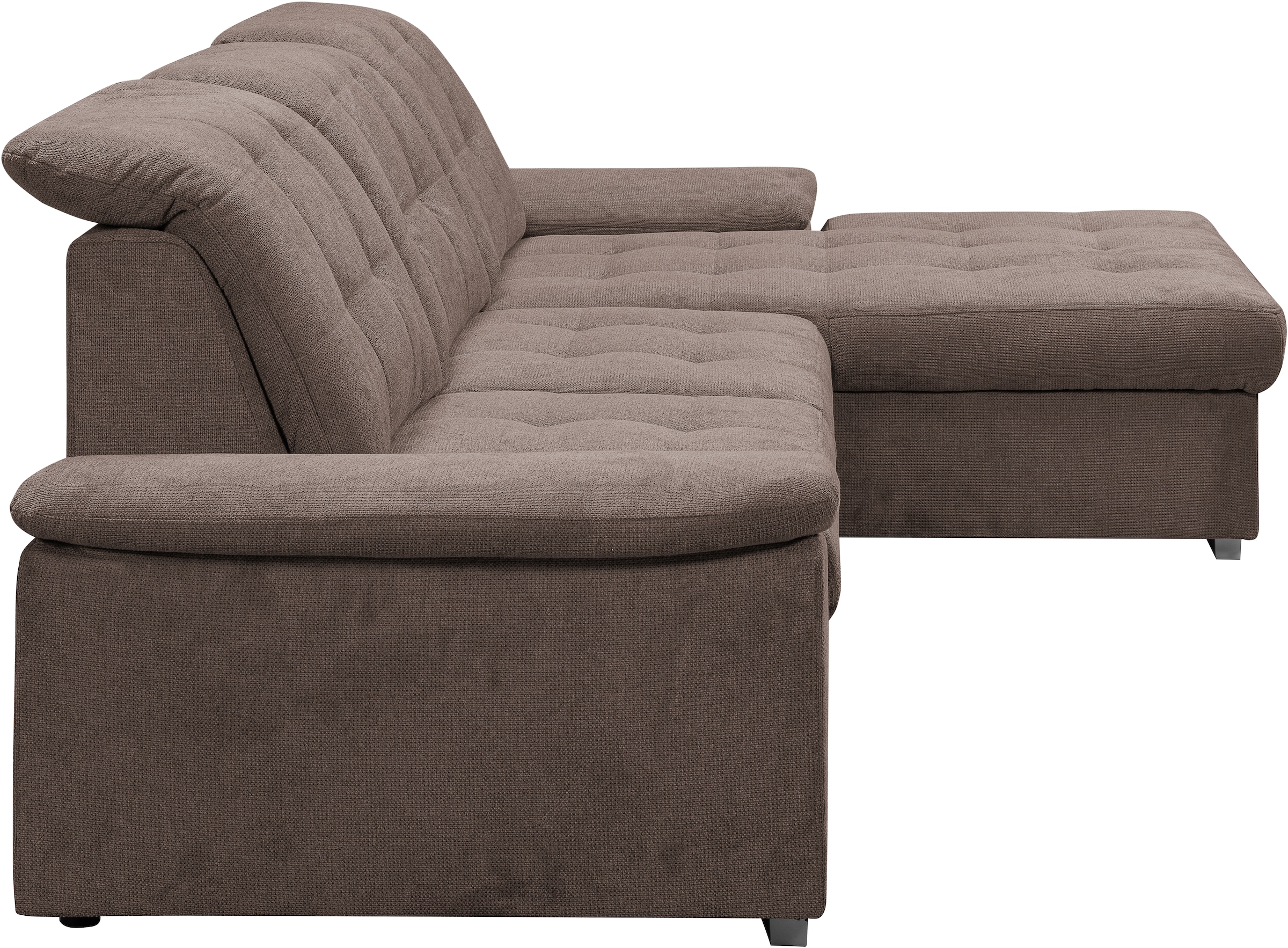 WERK2 Ecksofa Carmen, Sofa, Eckcouch mit Schlaffunktion, Bettkasten und Sitztiefenverstellung