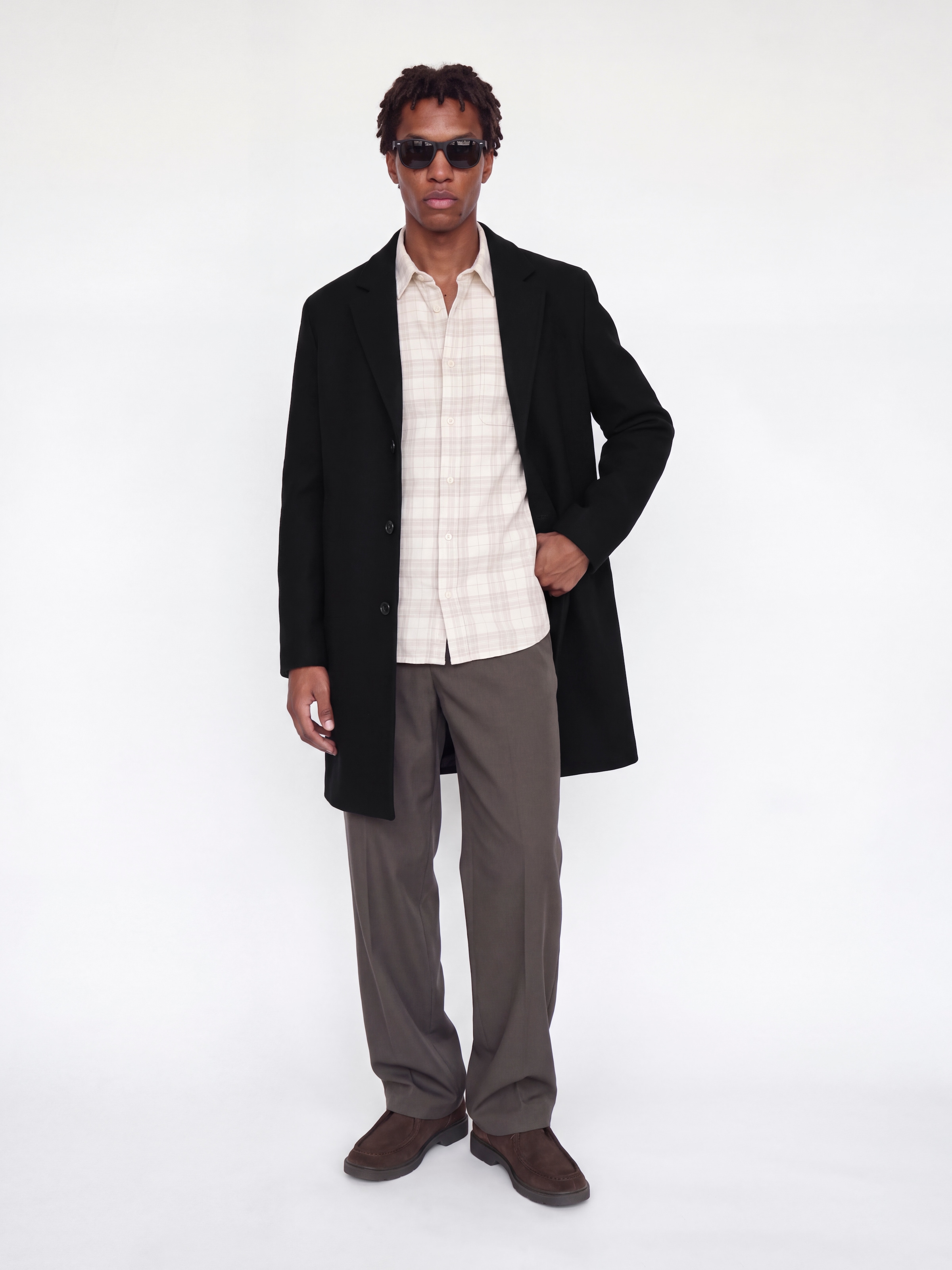Jack & Jones Kurzmantel »JJEJAMES COAT SN« Kunstfaser, mit Reverskragen