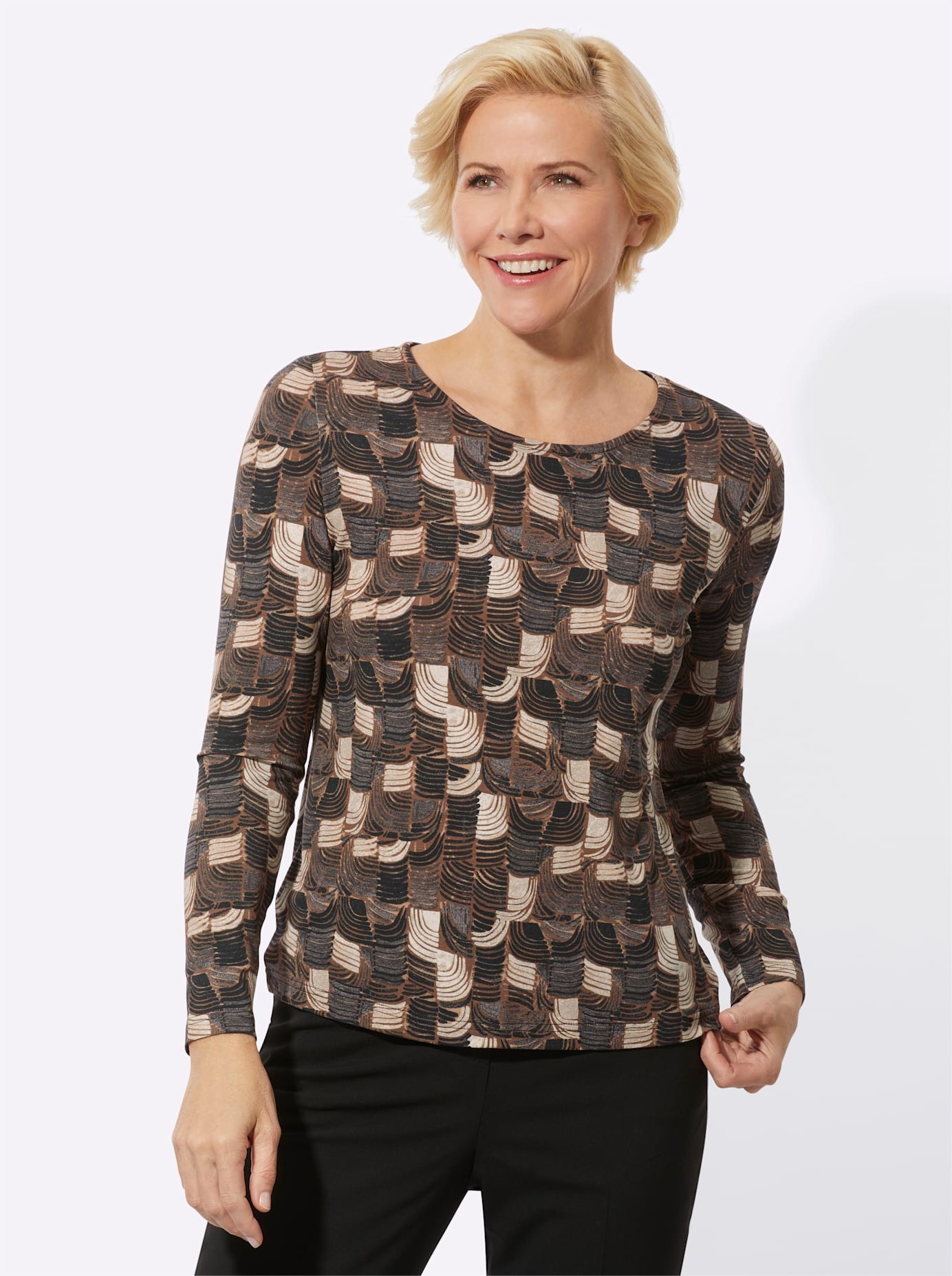 Classic Rundhalsshirt "Rundhals-Shirt", (1 tlg.) günstig online kaufen