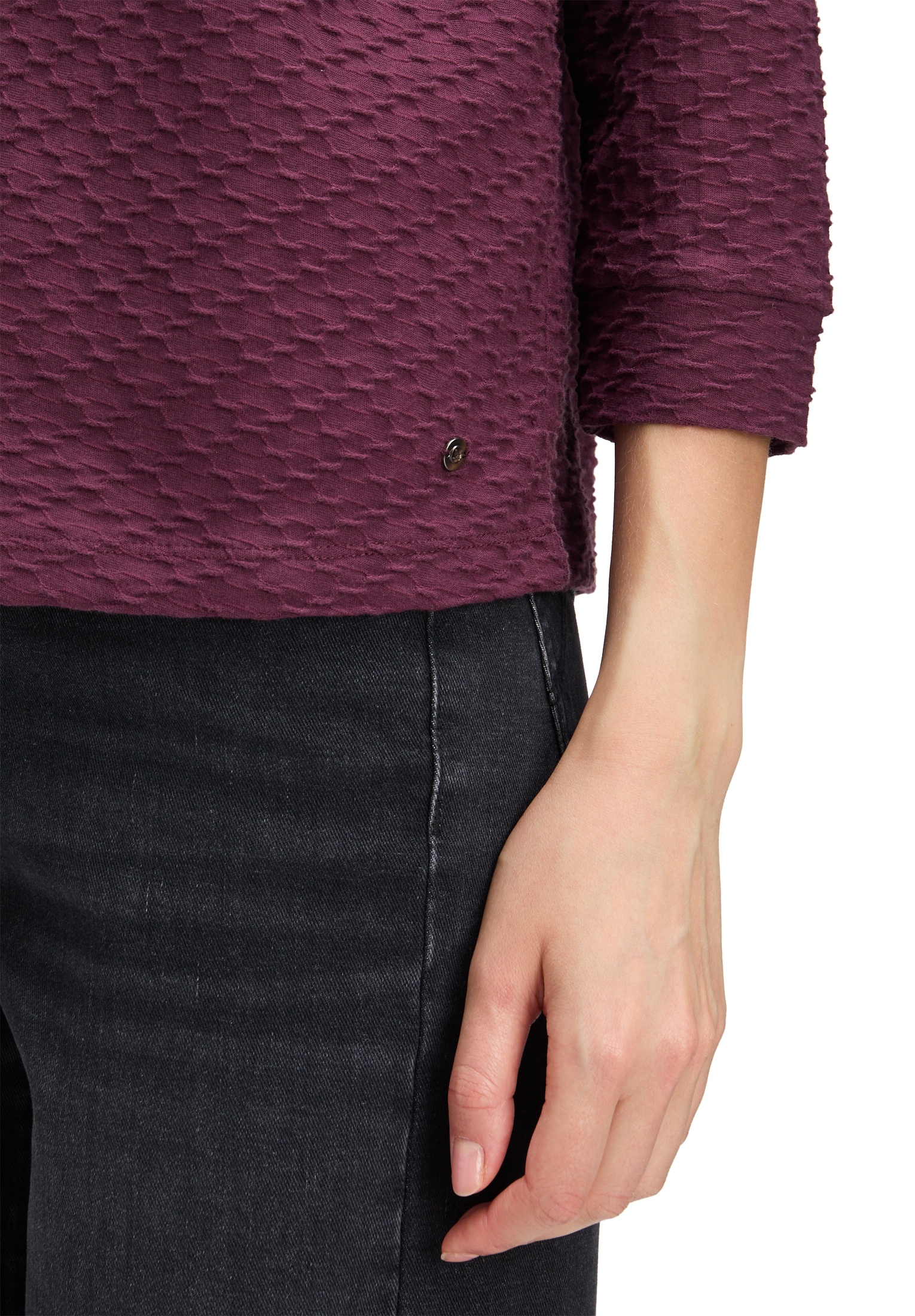 Betty&Co 3/4-Arm-Shirt »Betty & Co Damen Strukturshirt mit Rundhalsausschnitt«, (1 tlg.)