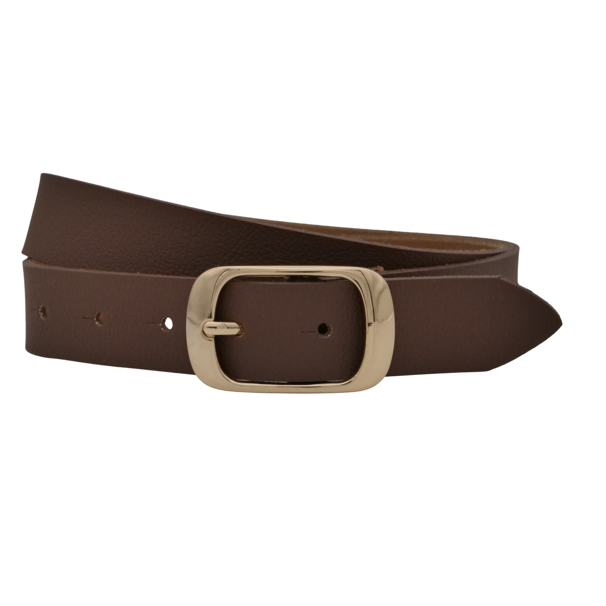 Ledergürtel ANNAMATONI "AnnaMatoni Damen Ledergürtel in hochwertigem Veganem Nappa 3cm", Damen, Gr. TW100 - 115cm Gesamtlänge, braun 690, 100% Leder, Gürtel Ledergürtel
