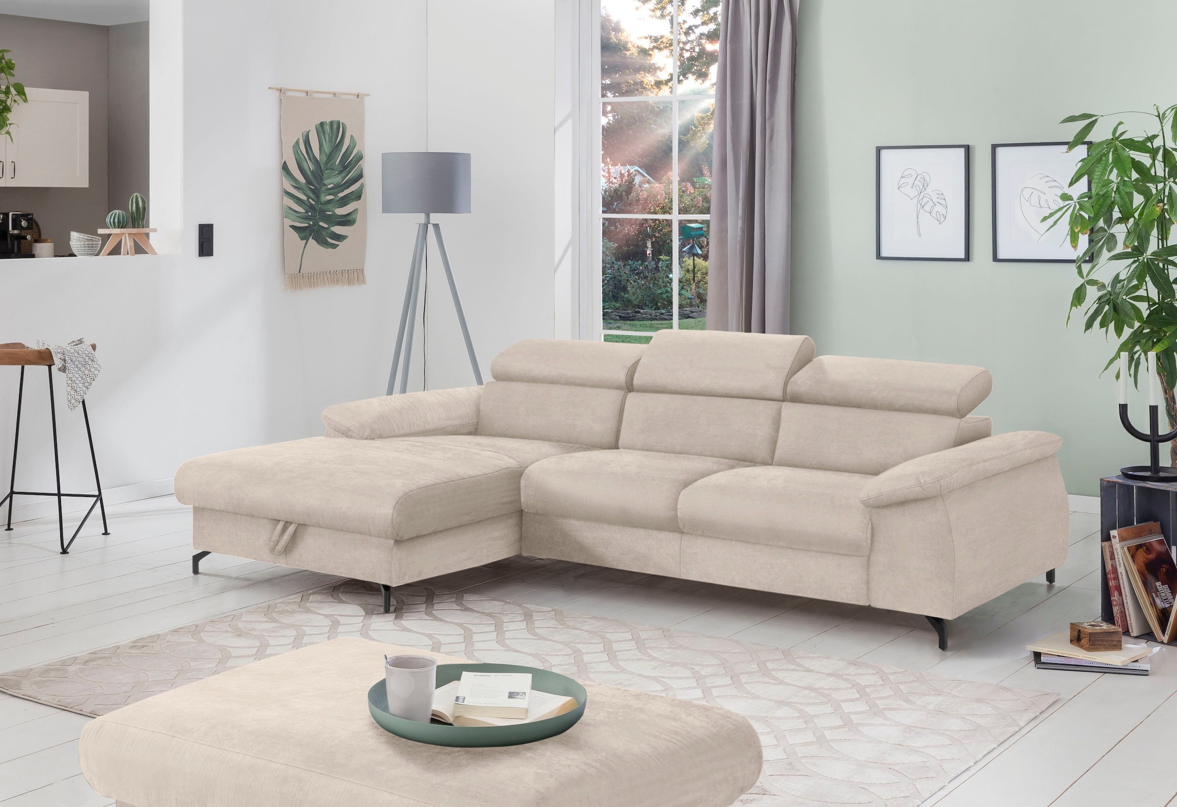 COTTA Polstergarnitur "Komaris L-Form", (Set), Set bestehend aus: Ecksofa m günstig online kaufen