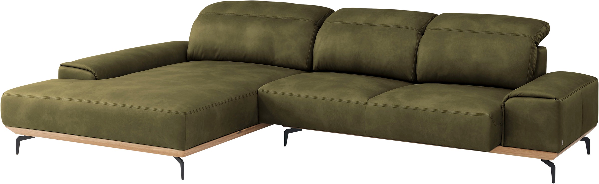 Musterring Wohnlandschaft »MR 2490«, Fuß schwarz, Sitzhöhe 48cm, wahlweise mit Funktionen, Maße 342x207 cm