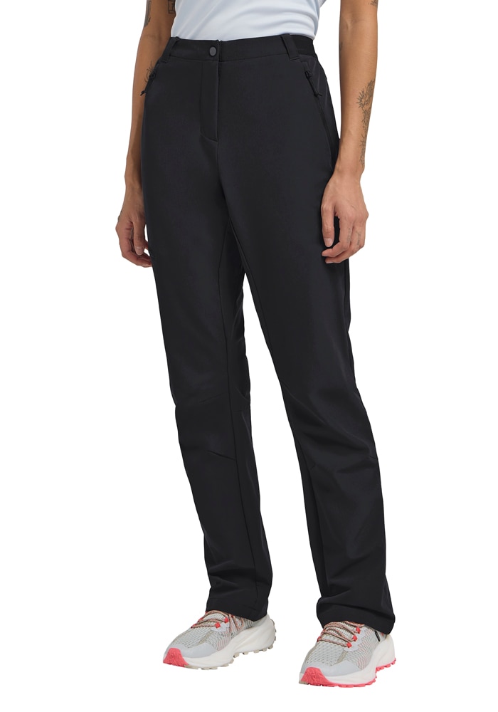 Outdoorhose JACK WOLFSKIN "GEIGELSTEIN PANTS W", Damen, Gr. 34, N-Gr, schwarz, Obermaterial: 91% Polyester, 9% Elasthan. Futter: 100% Polyester, Hosen Outdoorhose, sehr atmungsaktiv
