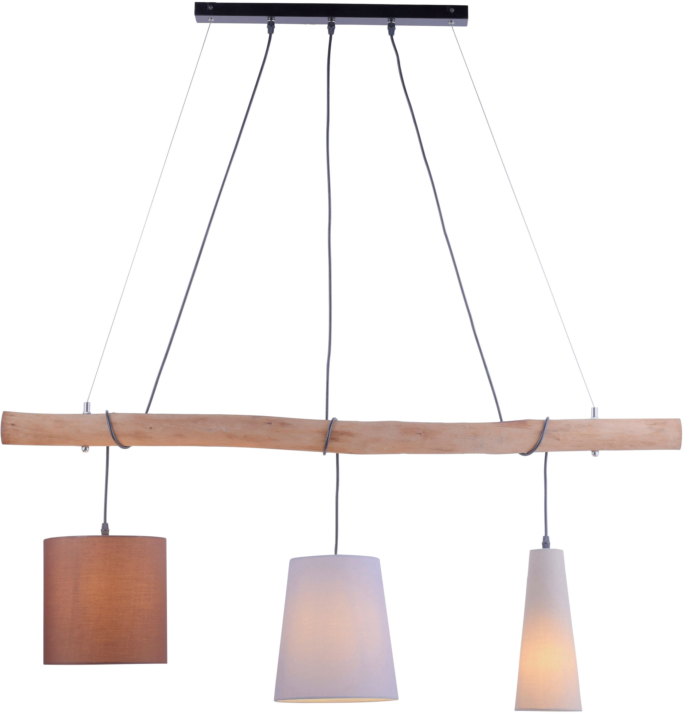 Holz, »HOJA«, laminierter BRITOP | Tapete, kürzbar Lampenschirm aus Pendelleuchte LIGHTING aus Baldachin BAUR