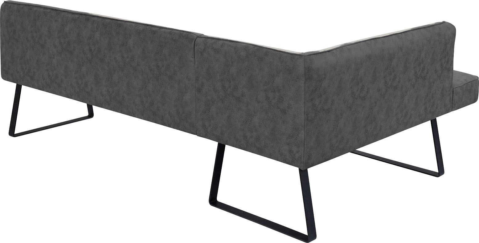 exxpo - sofa fashion Eckbank »Americano«, mit Keder und Metallfüßen, Bezug in verschiedenen Qualitäten