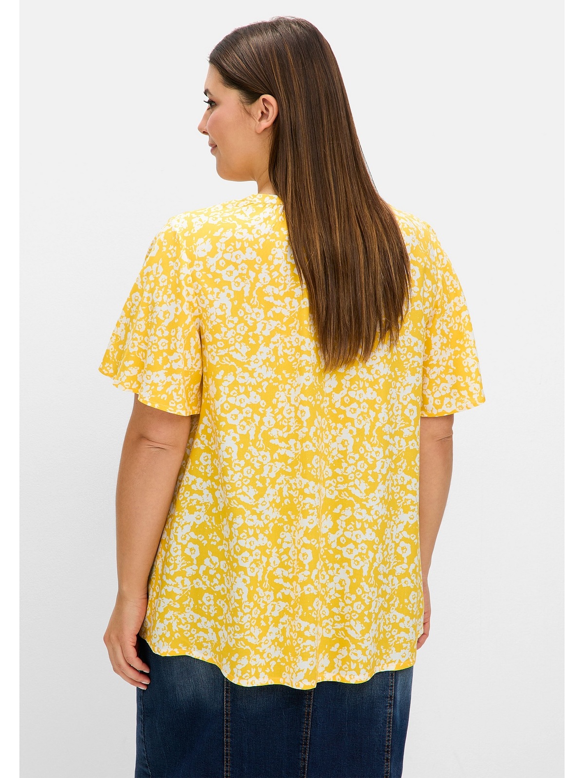 Sheego Tunika "Große Größen", mit Blütenprint und V-Ausschnitt günstig online kaufen