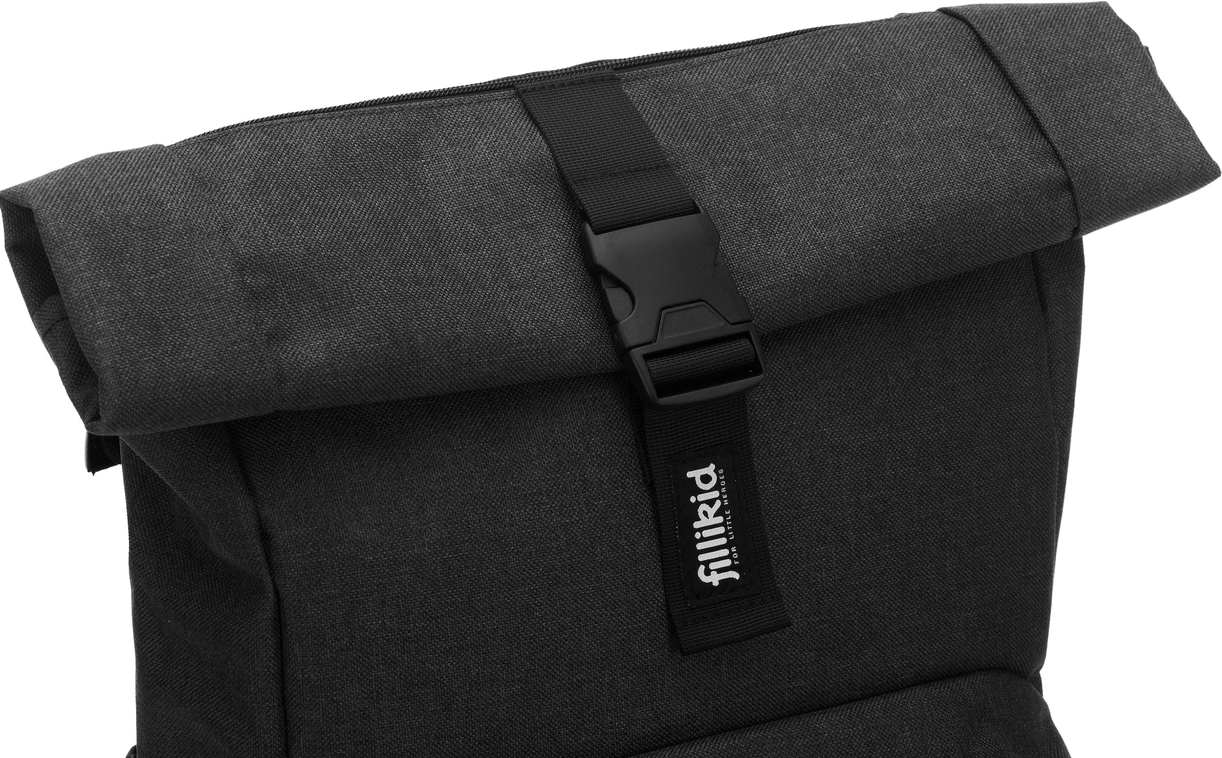 Fillikid Wickelrucksack »Tokio, schwarz melange«, mit Wickelauflage und Volumenerweiterung
