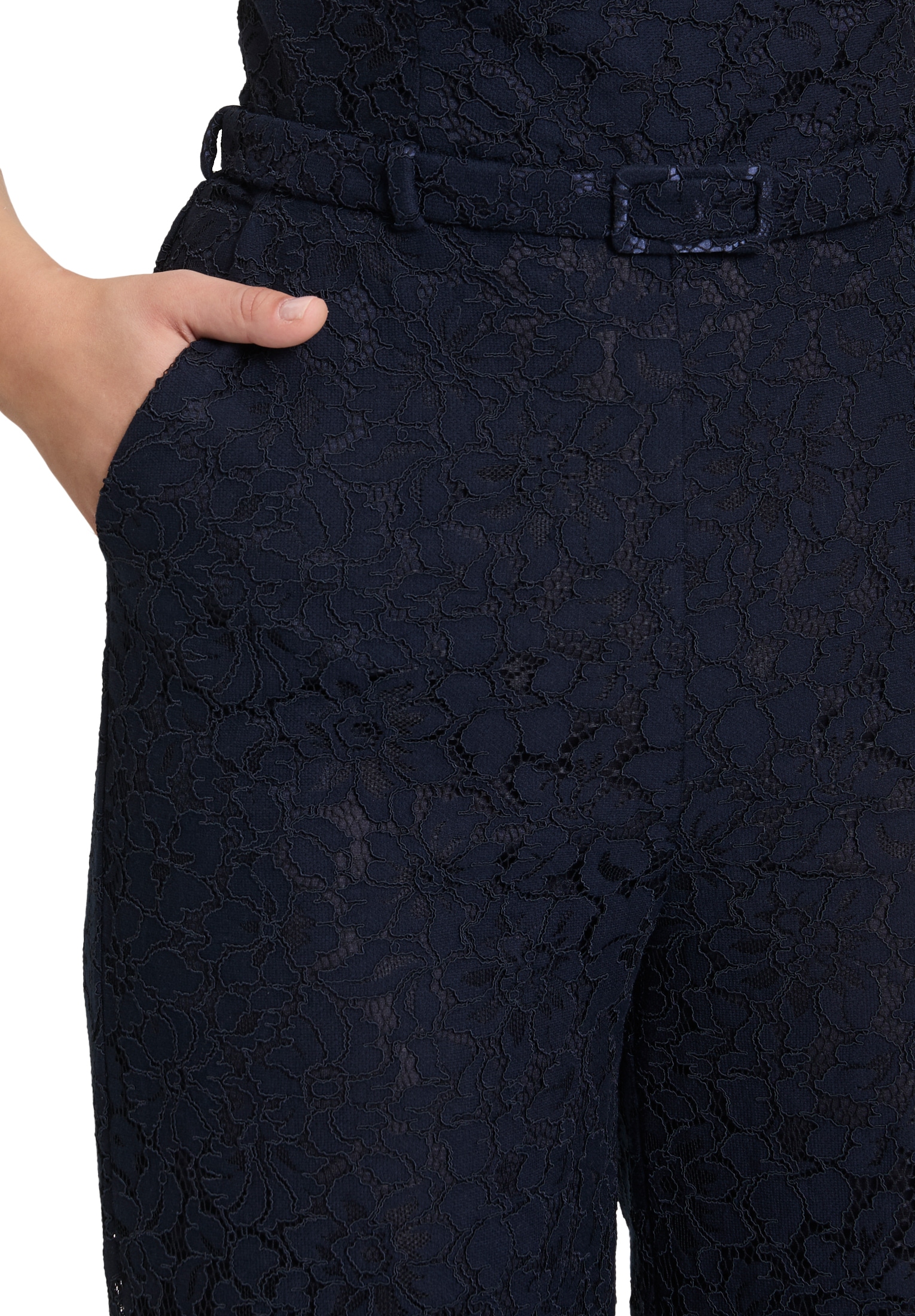 Vera Mont Overall »Vera Mont Damen Jumpsuit mit Spitze«, (1 tlg.), Gürtel