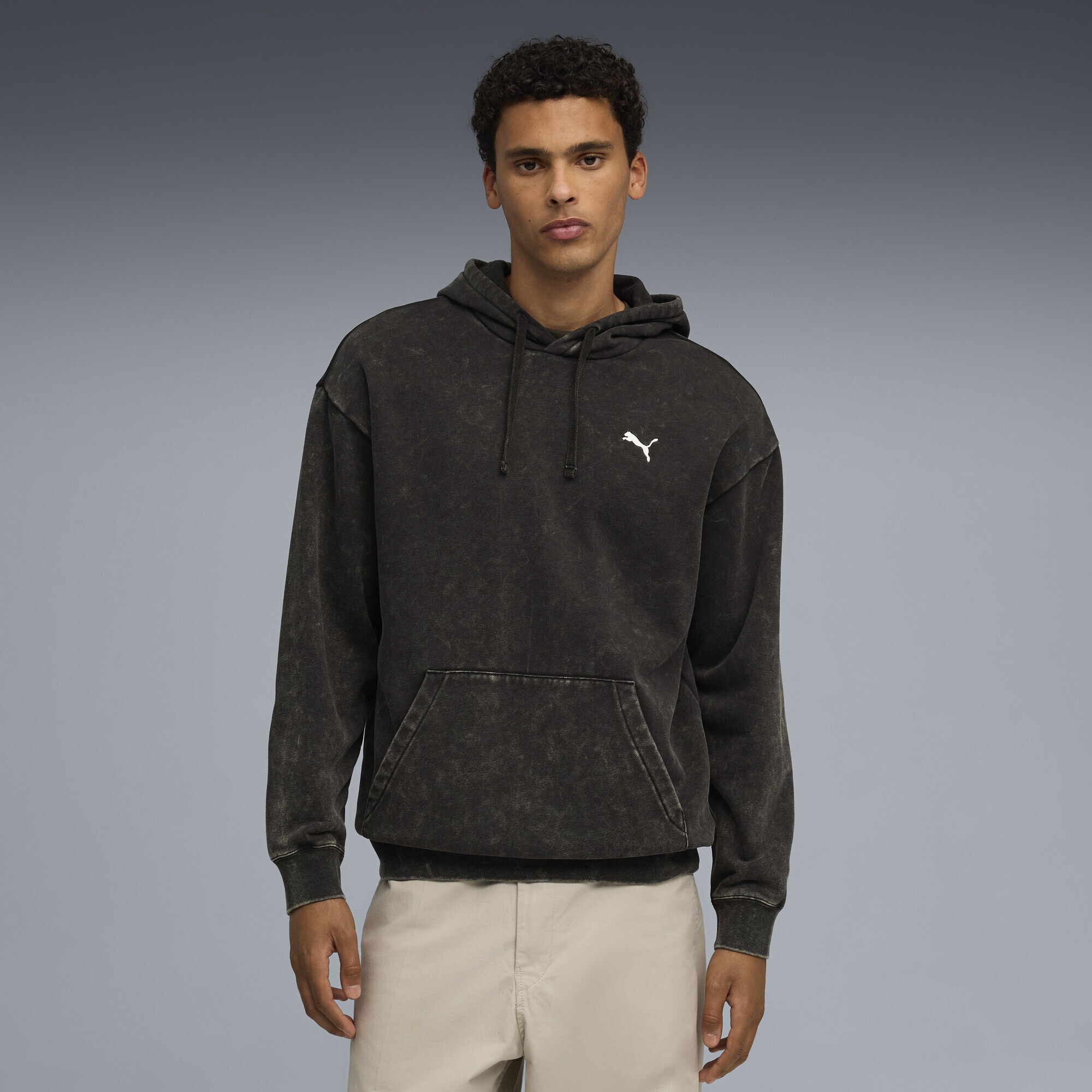PUMA Hoodie »Essentials Elevated Relaxed Wash Hoodie Herren«