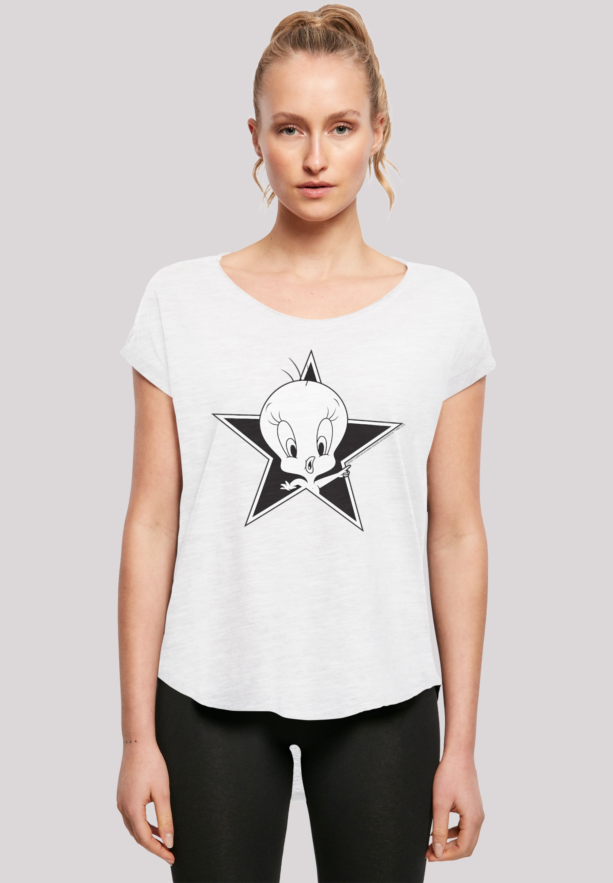 F4NT4STIC Kurzarmshirt »Damen Looney Tunes Tweetie with Ladies Long Slub Tee«,  (1 tlg.) für bestellen | BAUR | T-Shirts