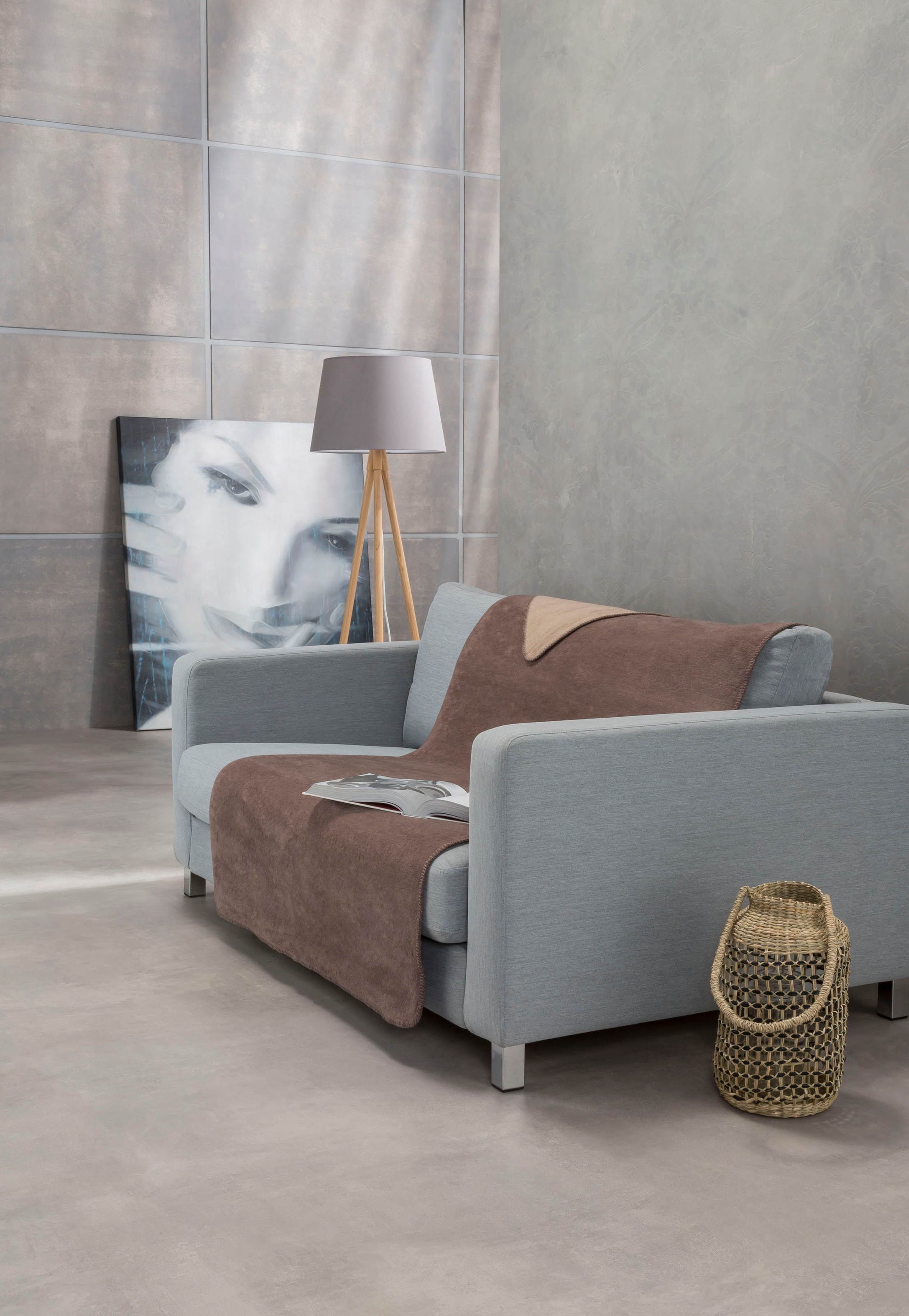 | Streifen mit BAUR modernen IBENA Sofaschoner »Fano«,