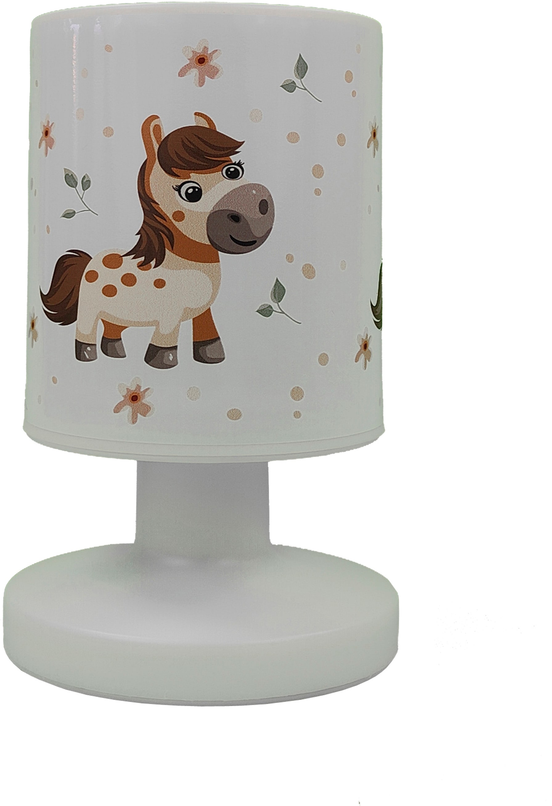 niermann LED Nachttischlampe »Kinderlampe mit Motiv "Pony Paula", Akku-Leuchte für Kinderzimmer« LED-Modul 1 Stk. Warmweiß kabellos nutzbar, per USB aufladbar