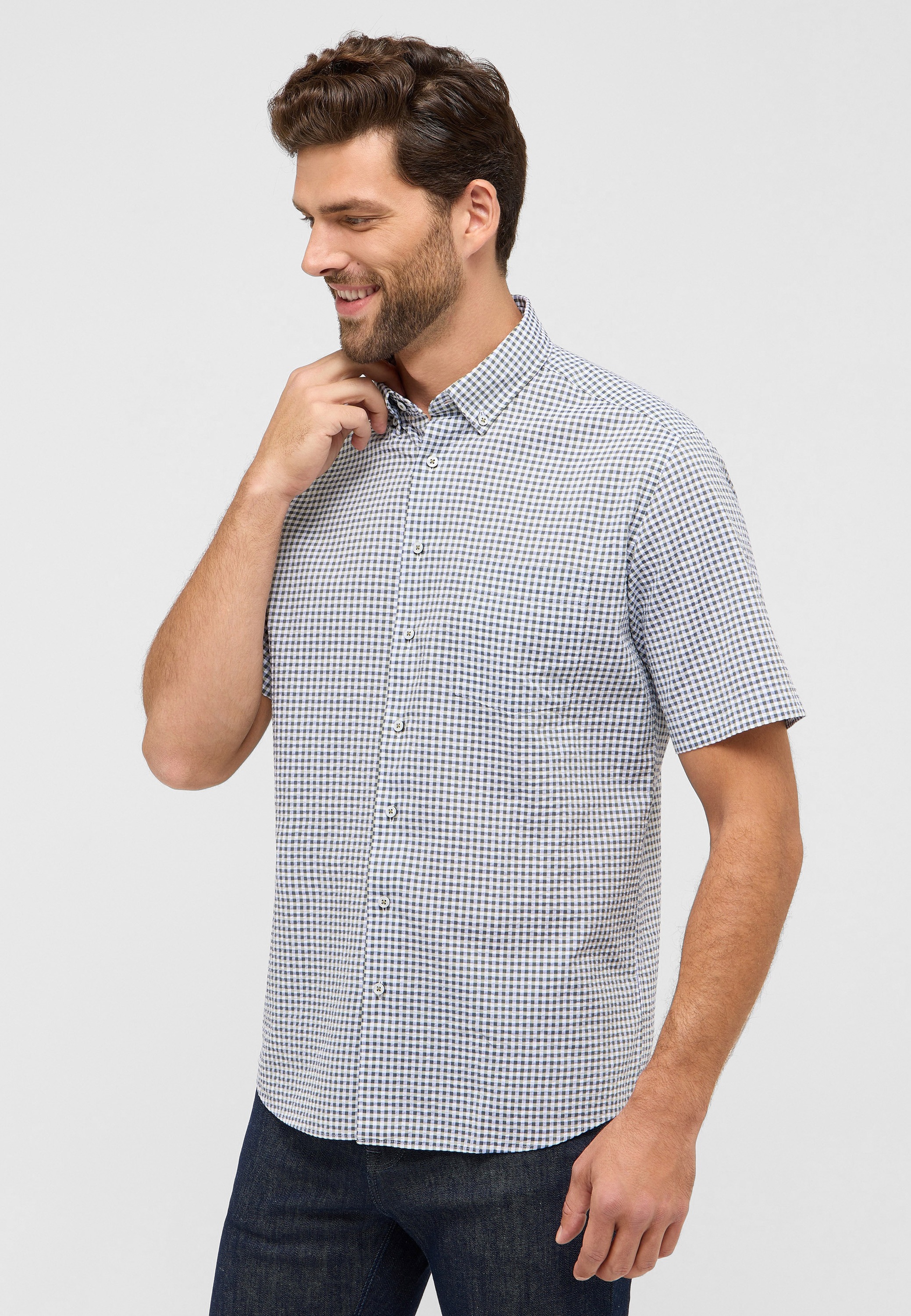 Eterna Kurzarmhemd "MODERN FIT", EASY IRON (bügelleicht) günstig online kaufen