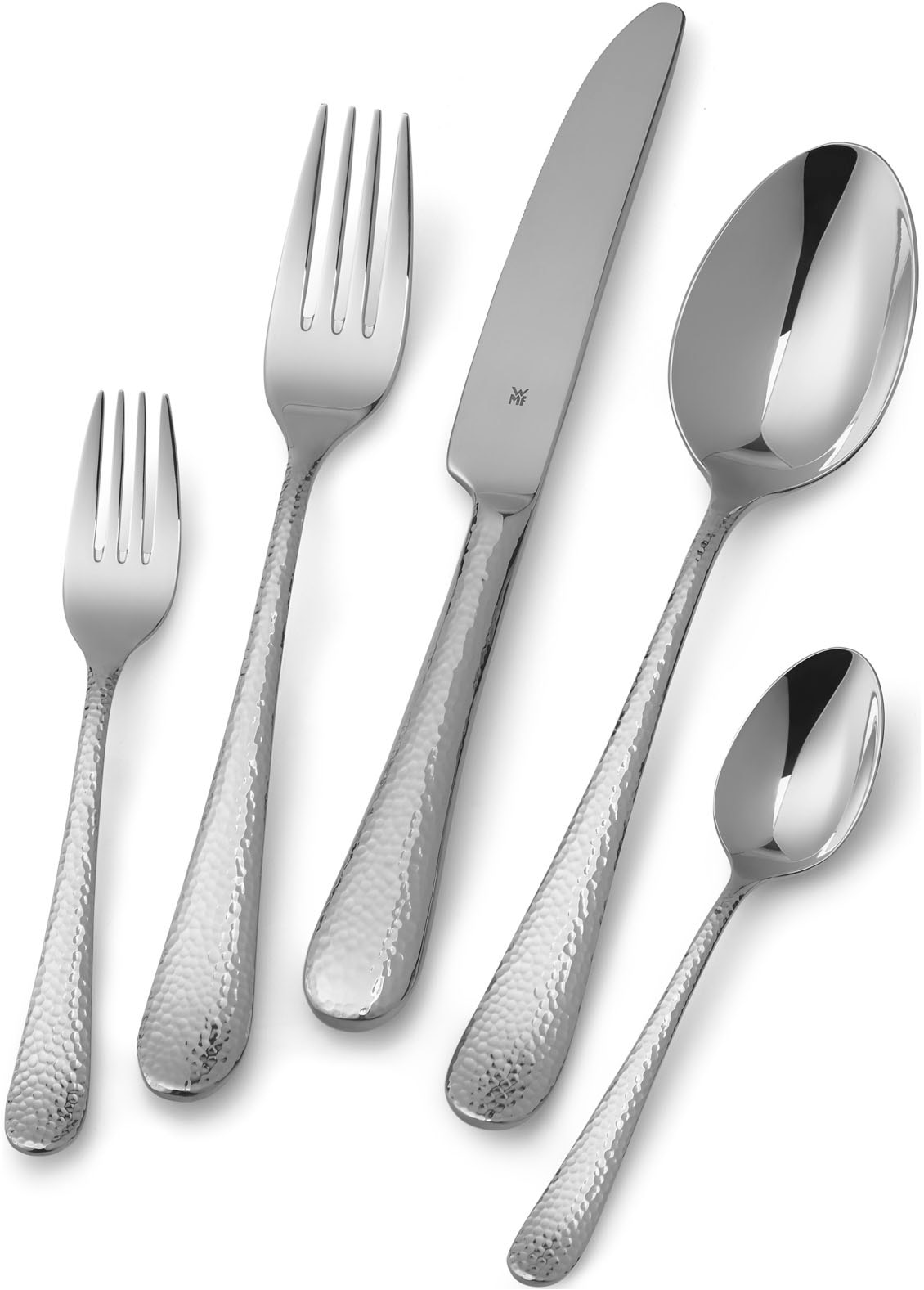 WMF Besteck-Set »Sitello«, (Set, 60 tlg.), geschmiedete Messer, farbecht, Wellenschliff, spülmaschinenfest