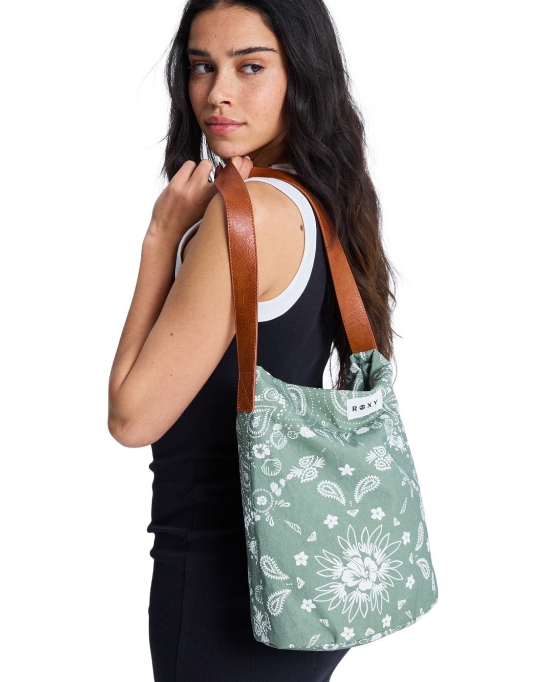 ROXY Damen Sporttasche "Levitating Purse"oil grün boho bandana, Baumwolle, Taschen