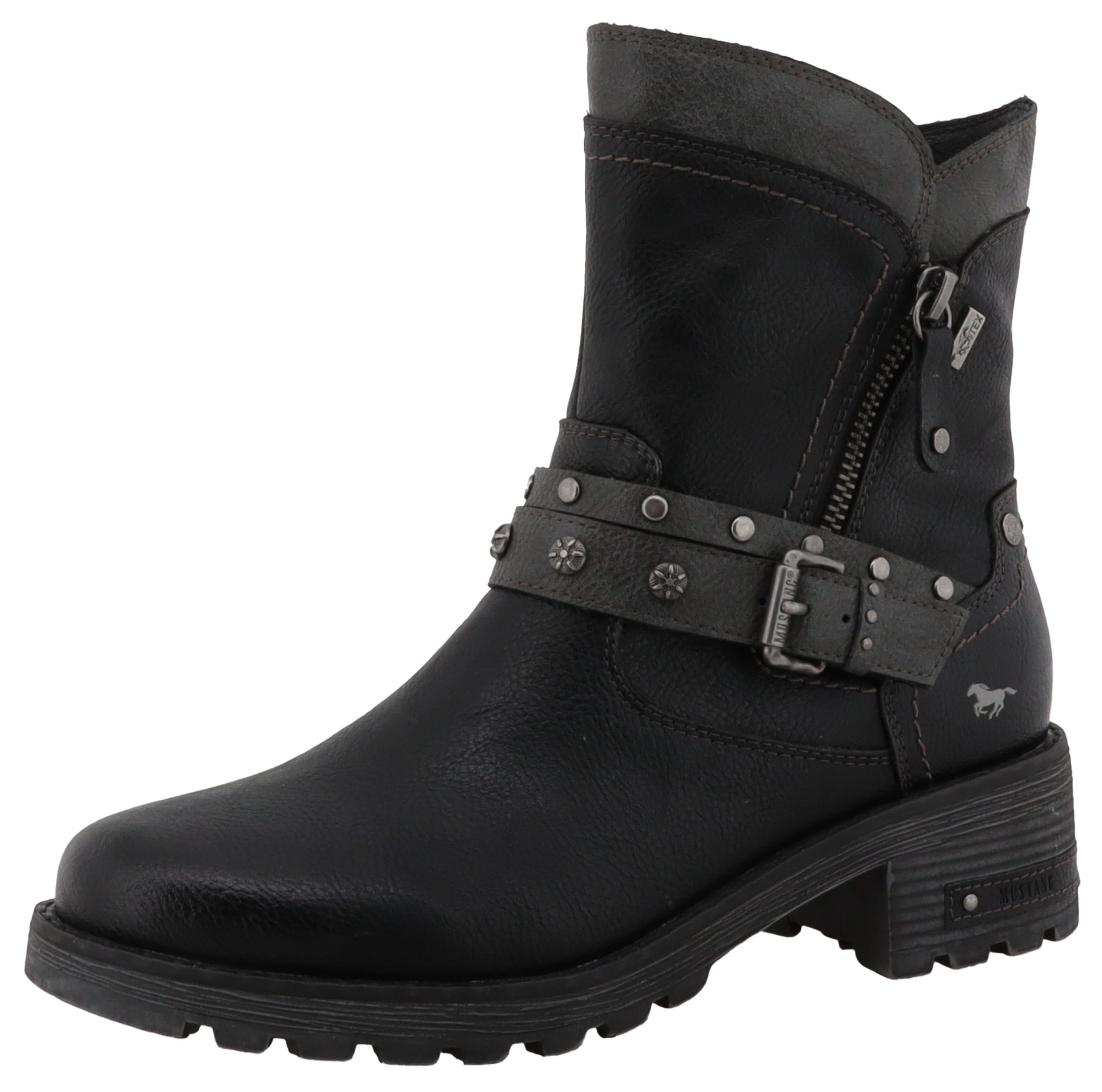 Mustang Shoes Winterboots "Haukea" Biker Boots mit Blockabsatz und TEX-Memb günstig online kaufen