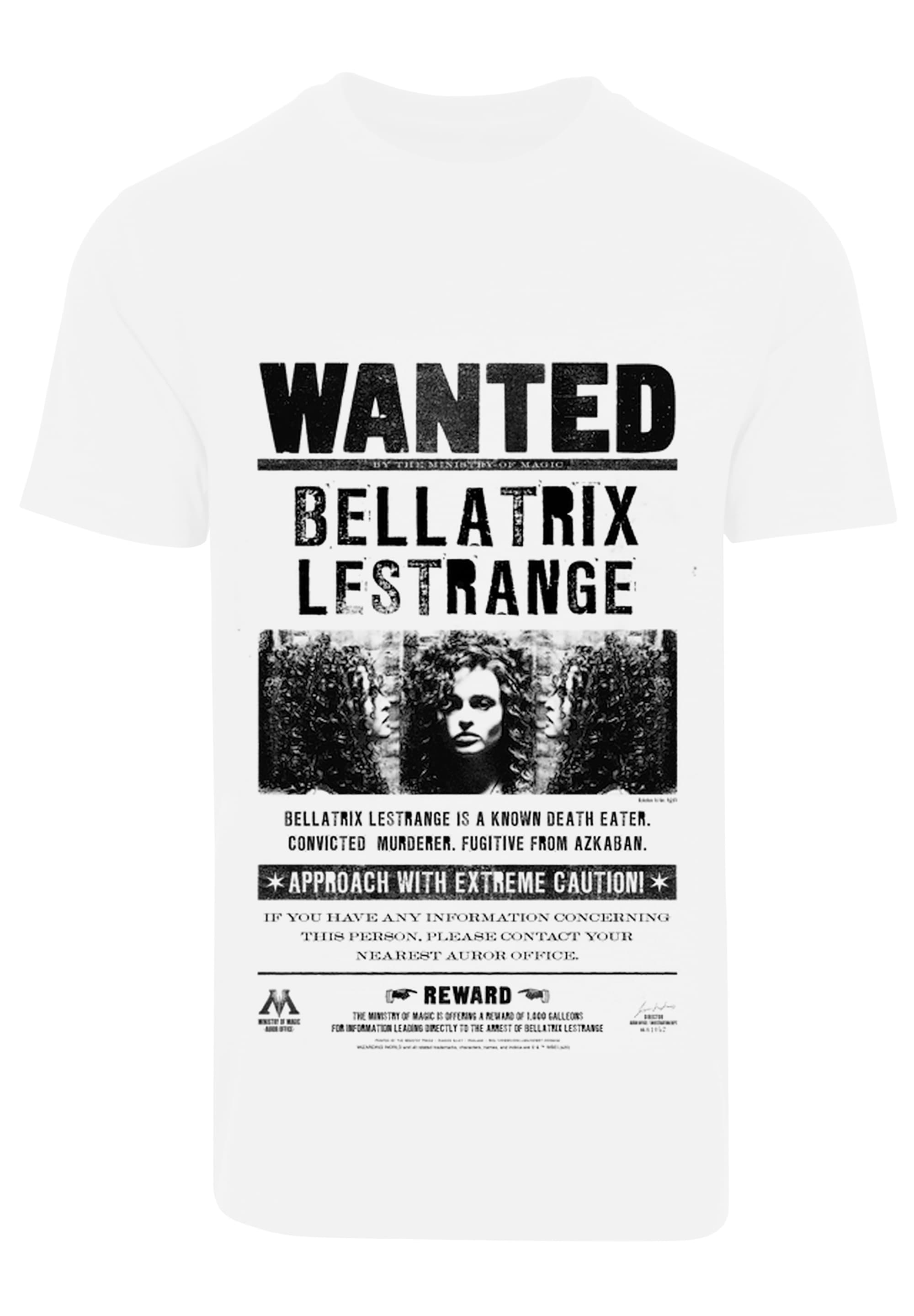 F4NT4STIC T-Shirt »Harry Potter Bellatrix Lestrange Wanted«, Print