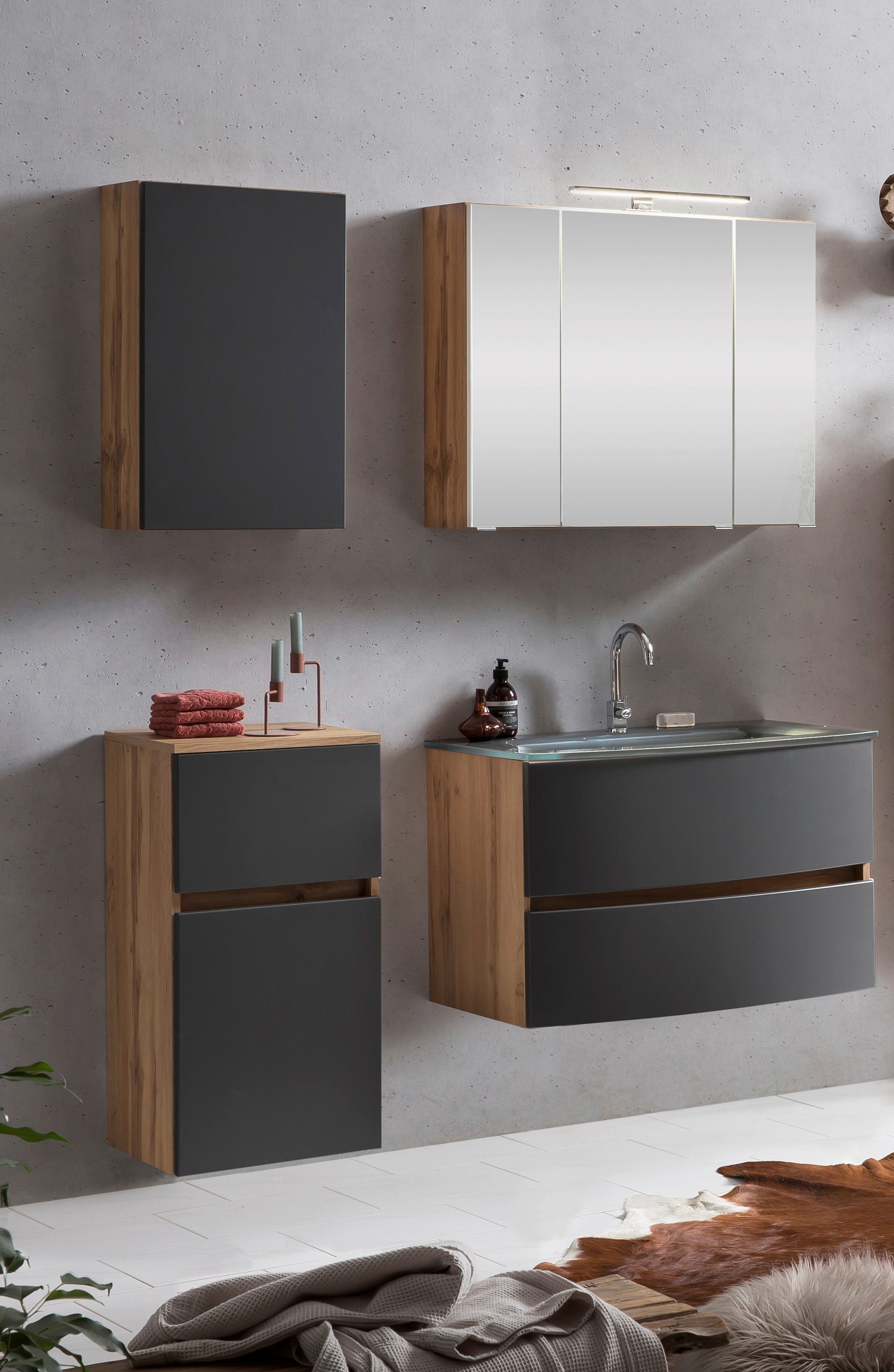 welltime Badezimmer-Set »Kaunas« Set, 4 Stk. tlg.