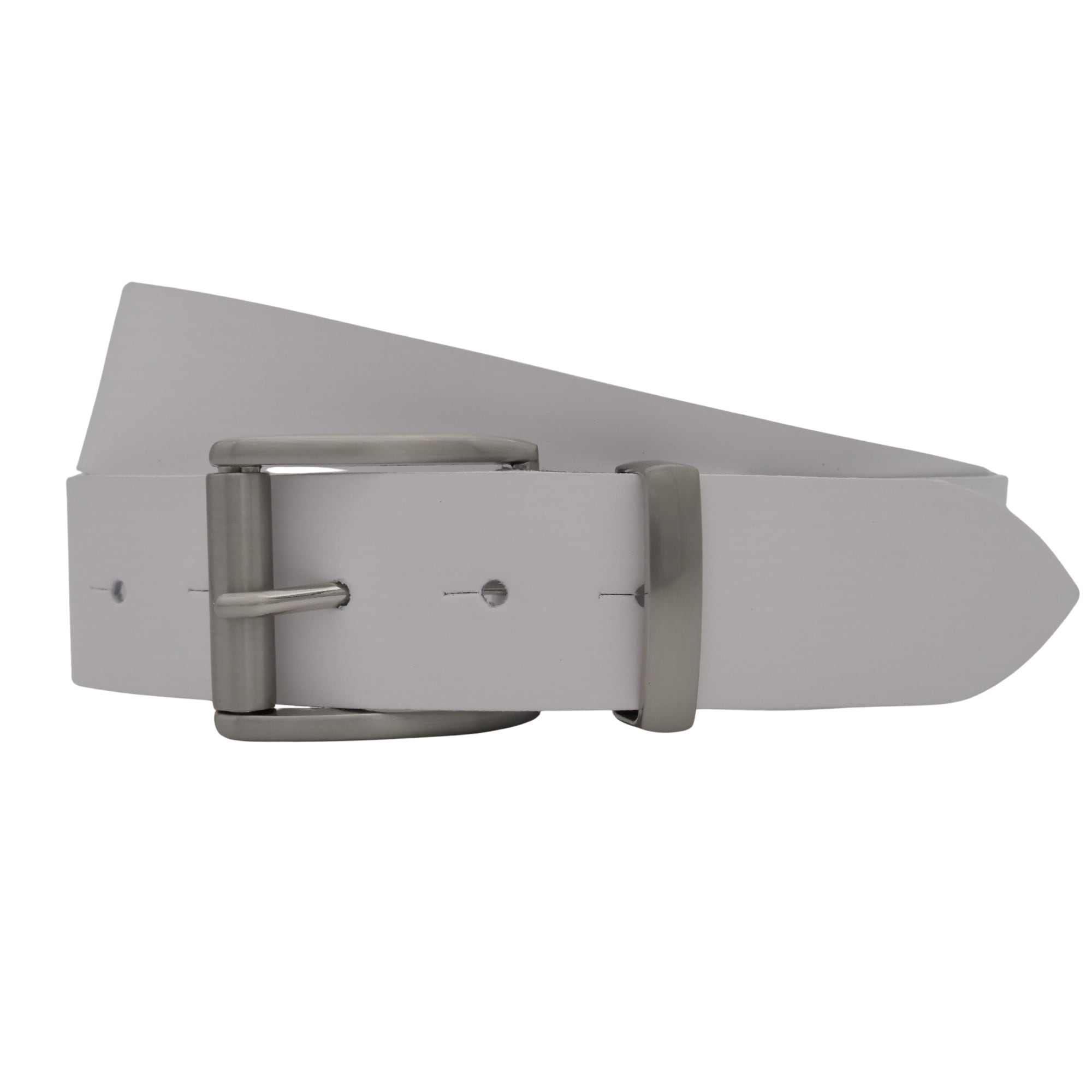 Ledergürtel ANNAMATONI "AnnaMatoni Herren Ledergürtel Zeitloses Design Gürtel 4cm breit", Herren, Gr. TW115 - 130cm Gesamtlänge, weiß 100, 100% Leder, Gürtel Ledergürtel