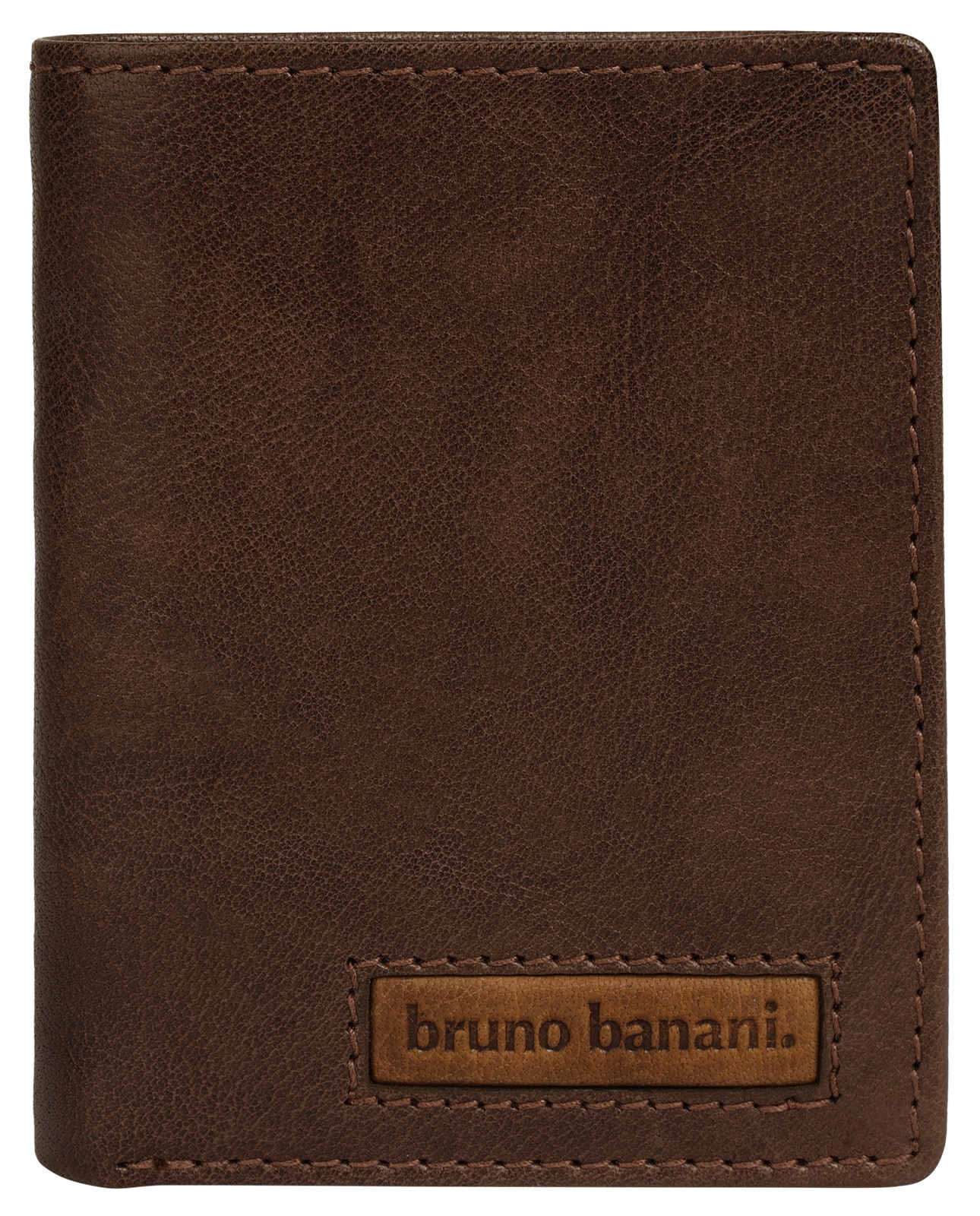 BRUNO BANANI Herren Geldbörse "BRUNO BANANI Herren, Damen Geldbörse echt Leder", braun, Leder, leicht glänzend, unifarben, Kleinlederwaren, echt Leder